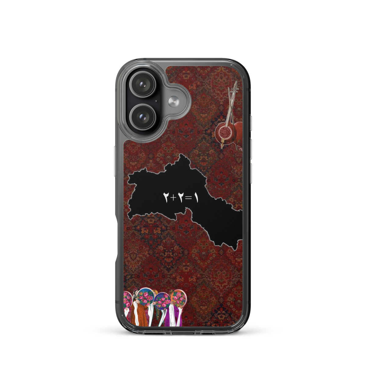 Kurdistan kartta iPhone-kuori | Kurdi 2+2=1 puhelinkuori – Ohut profiili