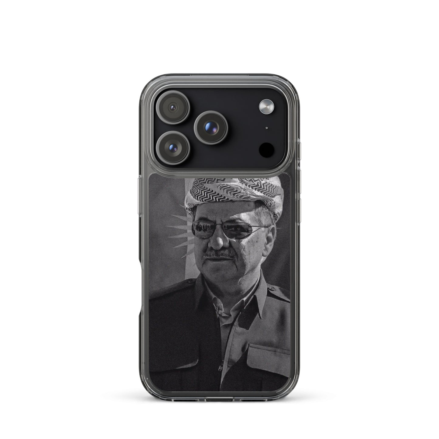 Mesut Barzani Clear iPhone Case | Barzani Kurdish Phone Case - Kurdish Identity Phone Case | MarsoniPrint