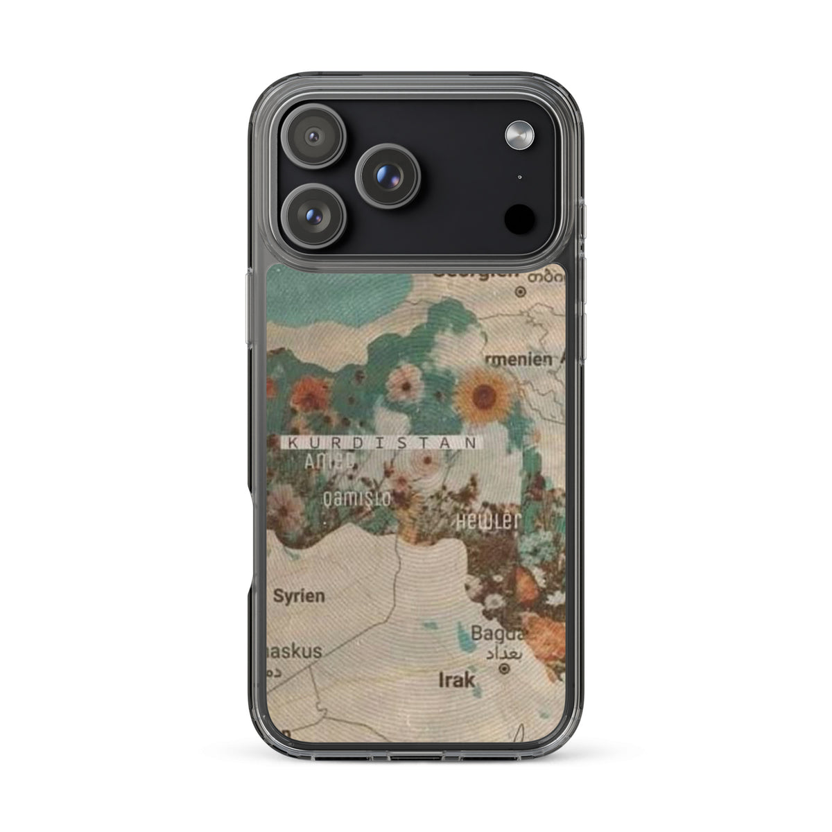 Kurdistan kartta iPhone-kuori | Kurdi-identiteetti kuori – Läpinäkyvän suojakuoren yksityiskohta