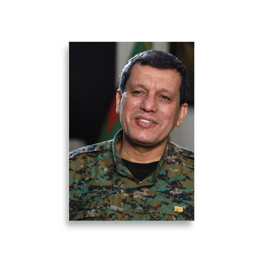 Mazlum Abdi Thick Matte Poster | Kurdish Wall Art - Kurdish Wall Art Poster | MarsoniPrint