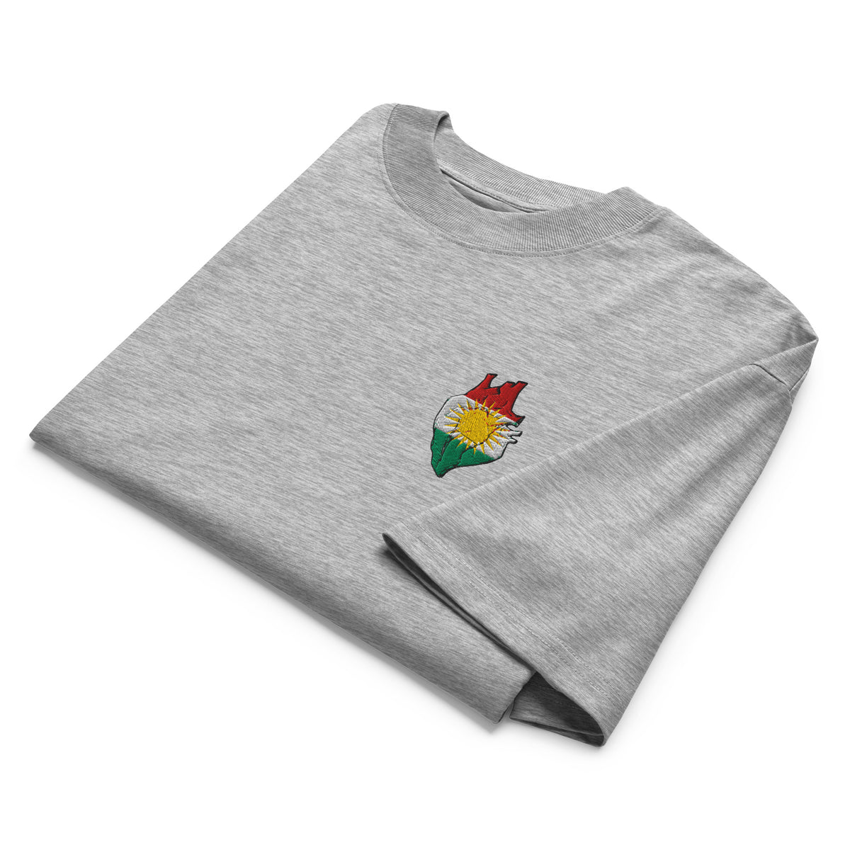 Embroidered Kurdistan Unisex T-Shirt – Kurdistan Hard Oversized Tee – Back Print (2)