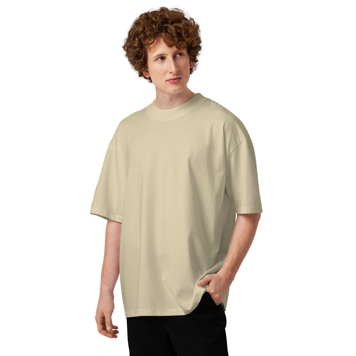 No Friends But the Mountains Oversized T-Shirt | Organic Cotton – Print Close-Up