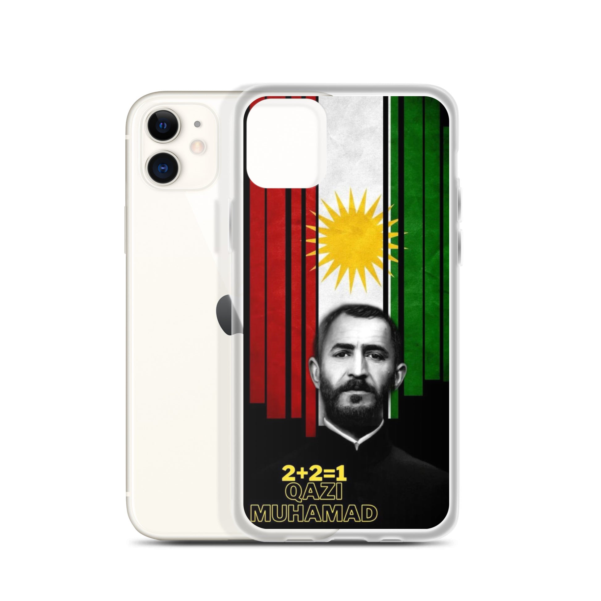 Qazi Muhamad Clear iPhone Case | Kurdish Leader Phone Case - Kurdish Identity Phone Case | MarsoniPrint