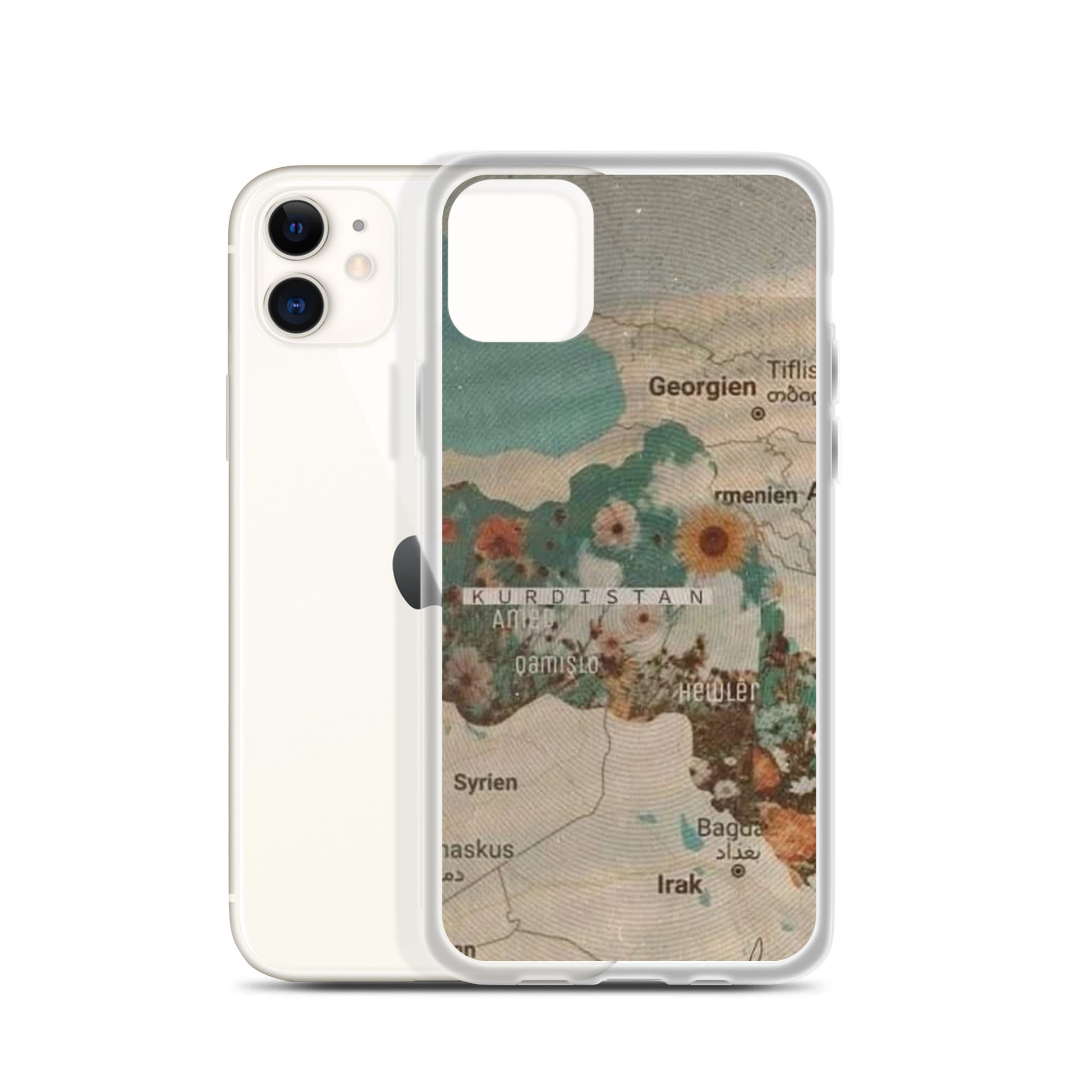 Kurdistan Map Clear iPhone Case | Kurdish Identity Phone Case - Kurdish Identity Phone Case | MarsoniPrint