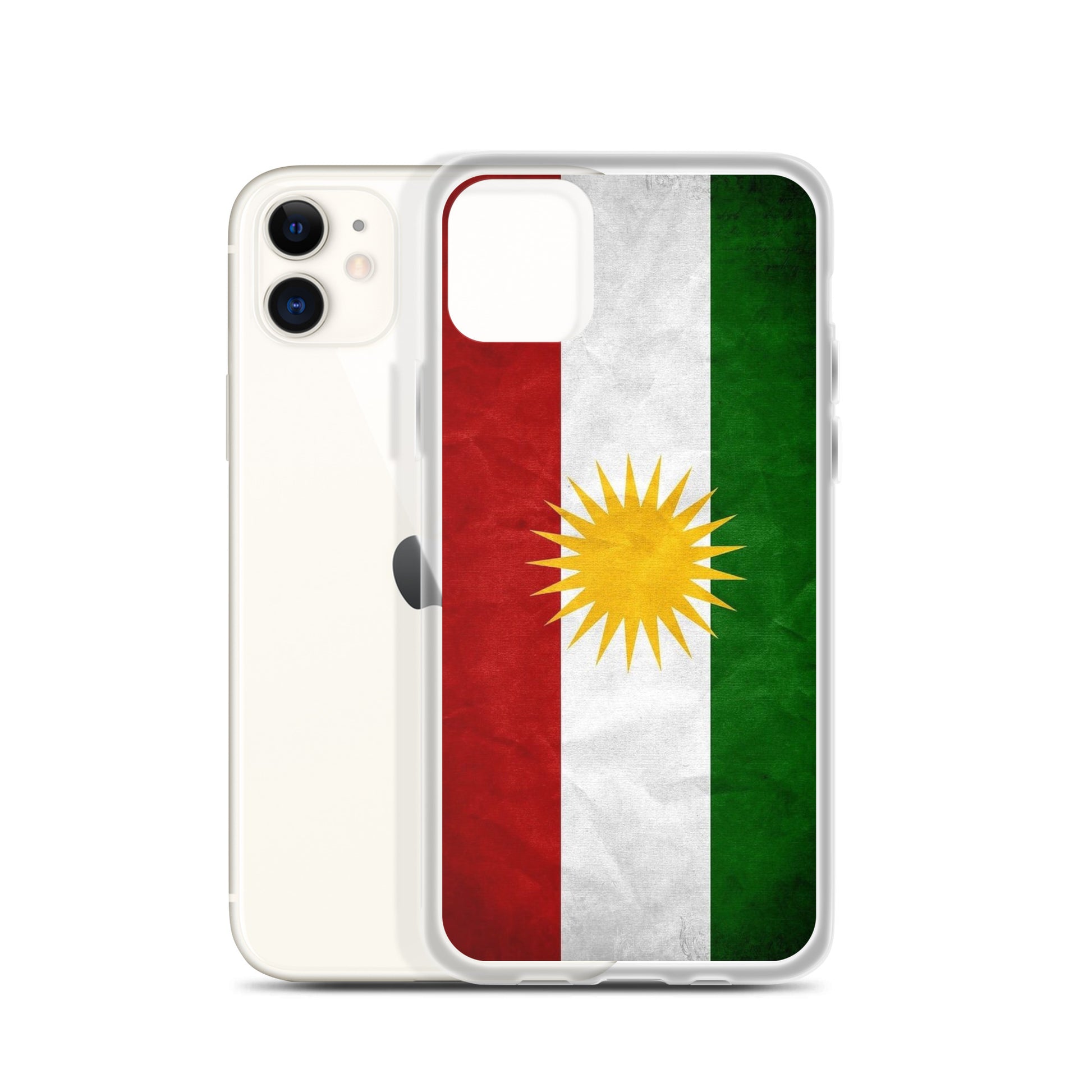Kurdistan Flag Clear iPhone Case | Kurdish Pride Phone Case - Kurdish Identity Phone Case | MarsoniPrint