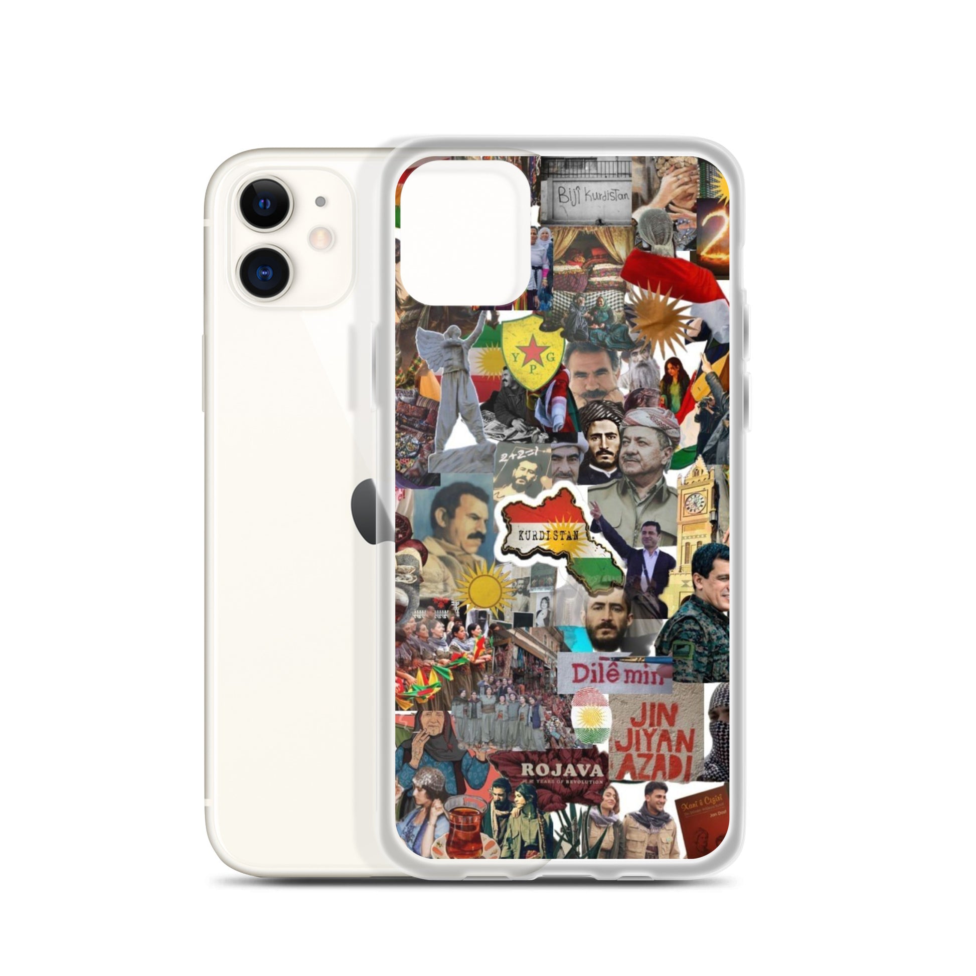 Kurdistan Story Clear iPhone Case | Kurdish 2+2=1 Phone Case - Kurdish Identity Phone Case | MarsoniPrint