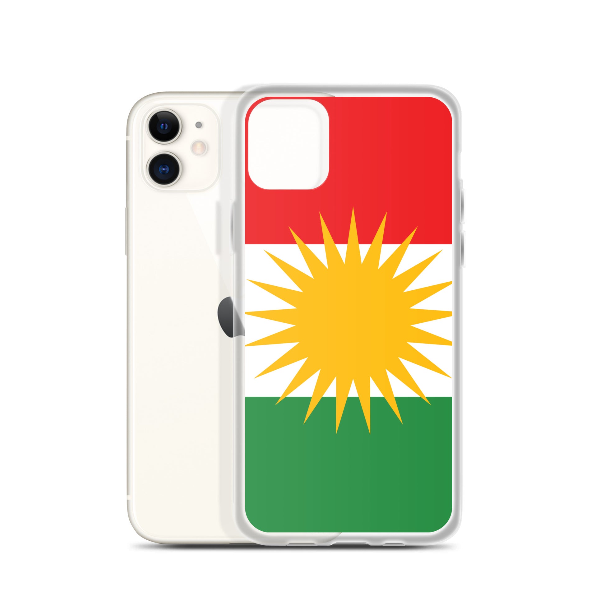 Kurdistan Flag Clear iPhone Case | Kurdish Pride Phone Case - Kurdish Identity Phone Case | MarsoniPrint