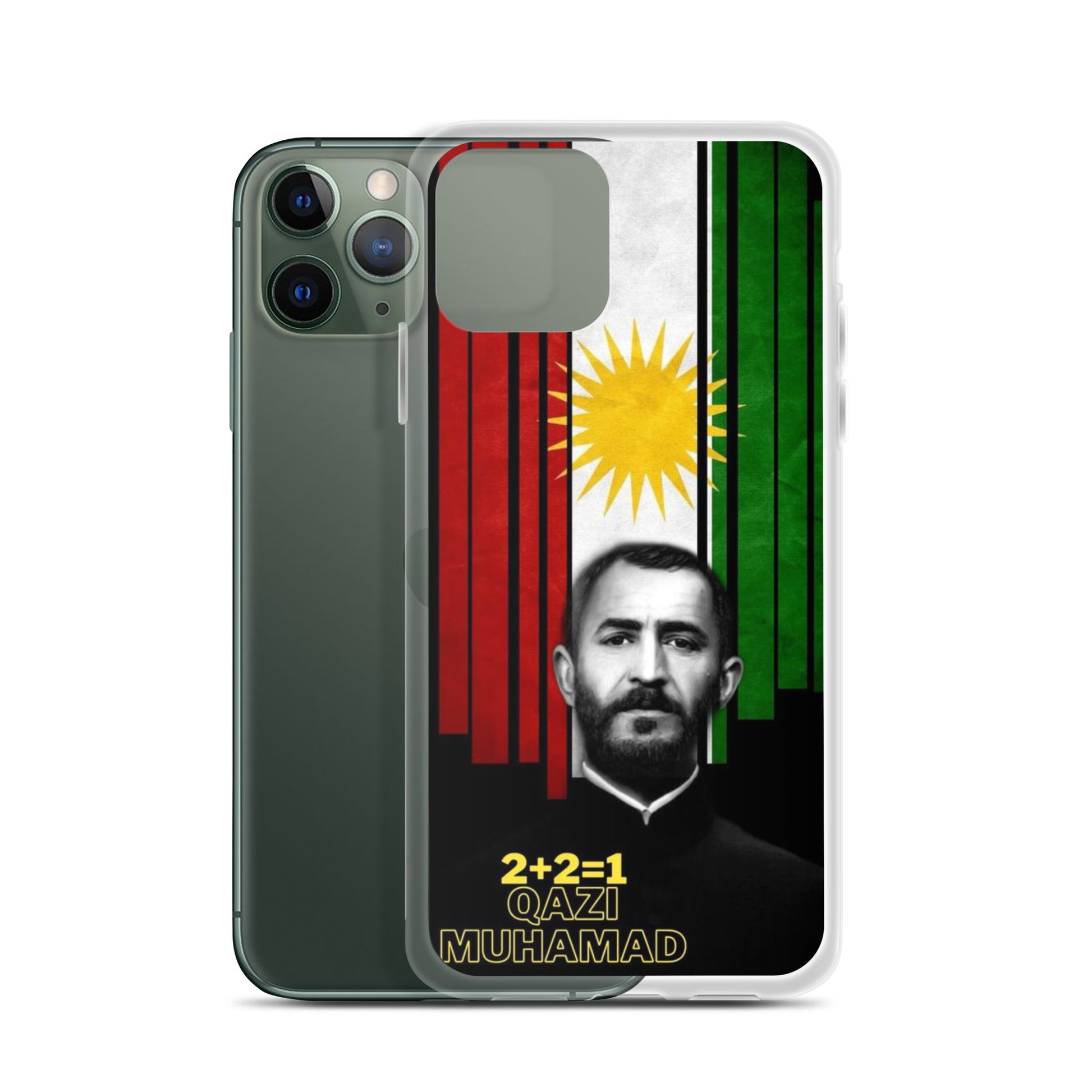 Qazi Muhamad Clear iPhone Case | Kurdish Leader Phone Case - Kurdish Identity Phone Case | MarsoniPrint