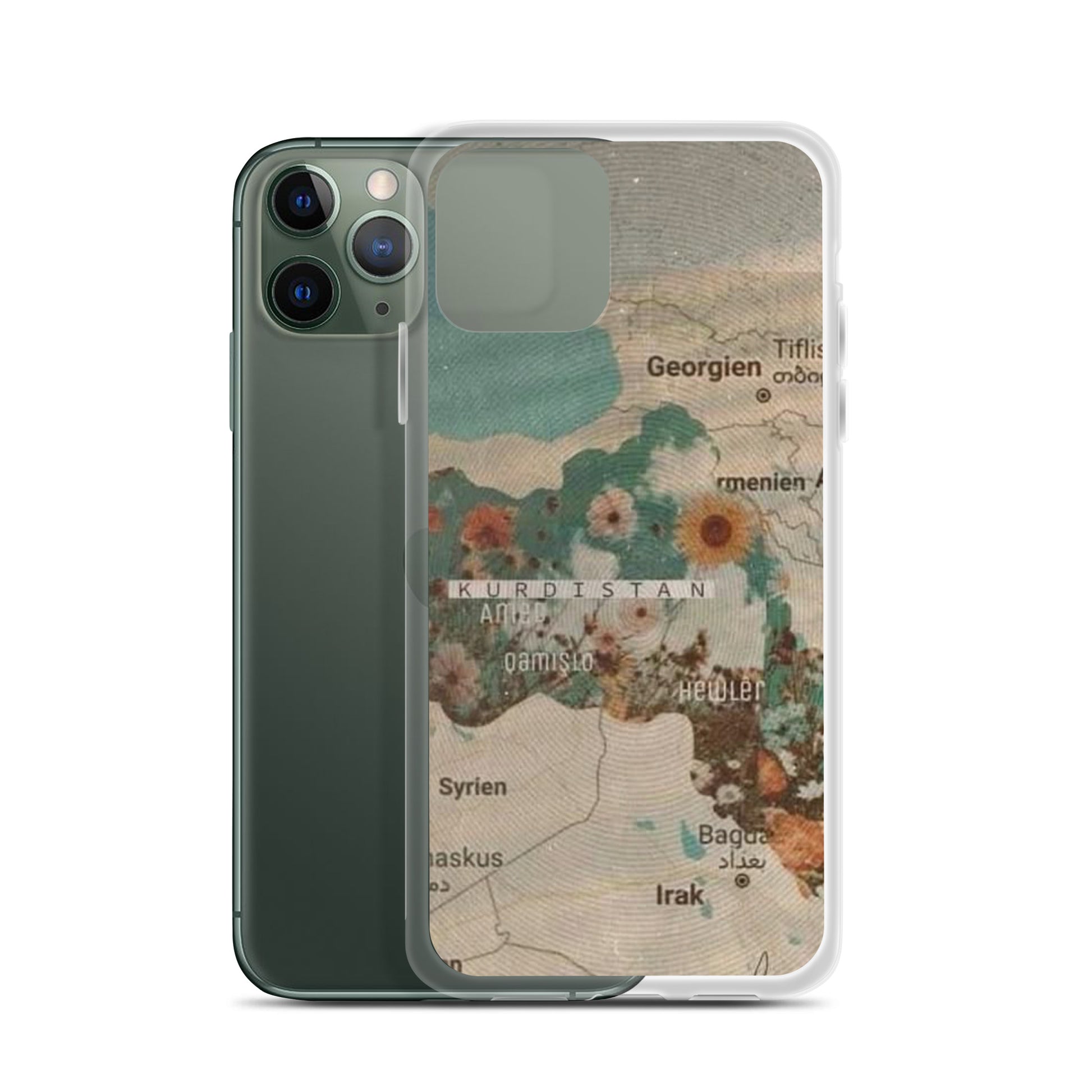 Kurdistan Map Clear iPhone Case | Kurdish Identity Phone Case - Kurdish Identity Phone Case | MarsoniPrint