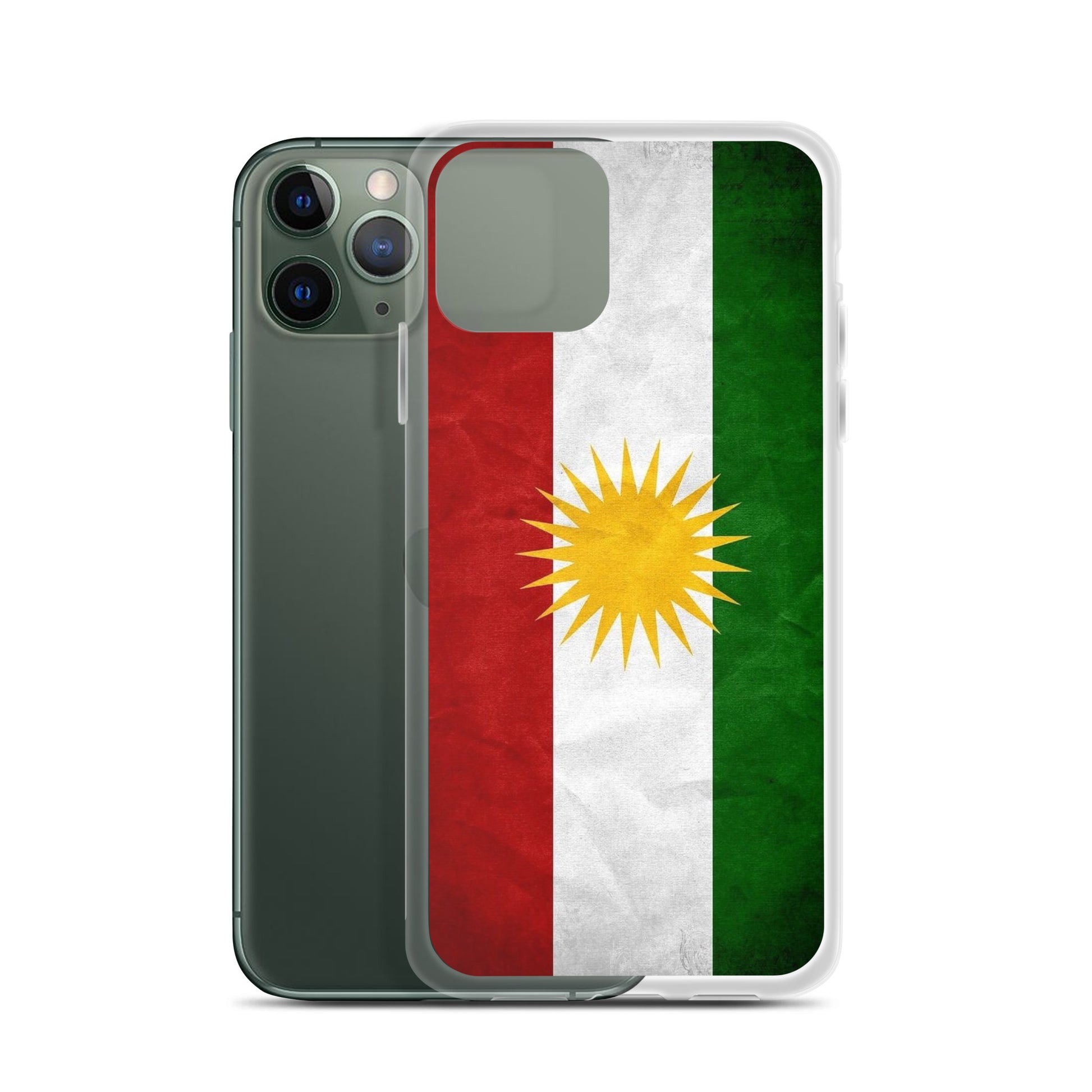 Kurdistan Flag Clear iPhone Case | Kurdish Pride Phone Case - Kurdish Identity Phone Case | MarsoniPrint