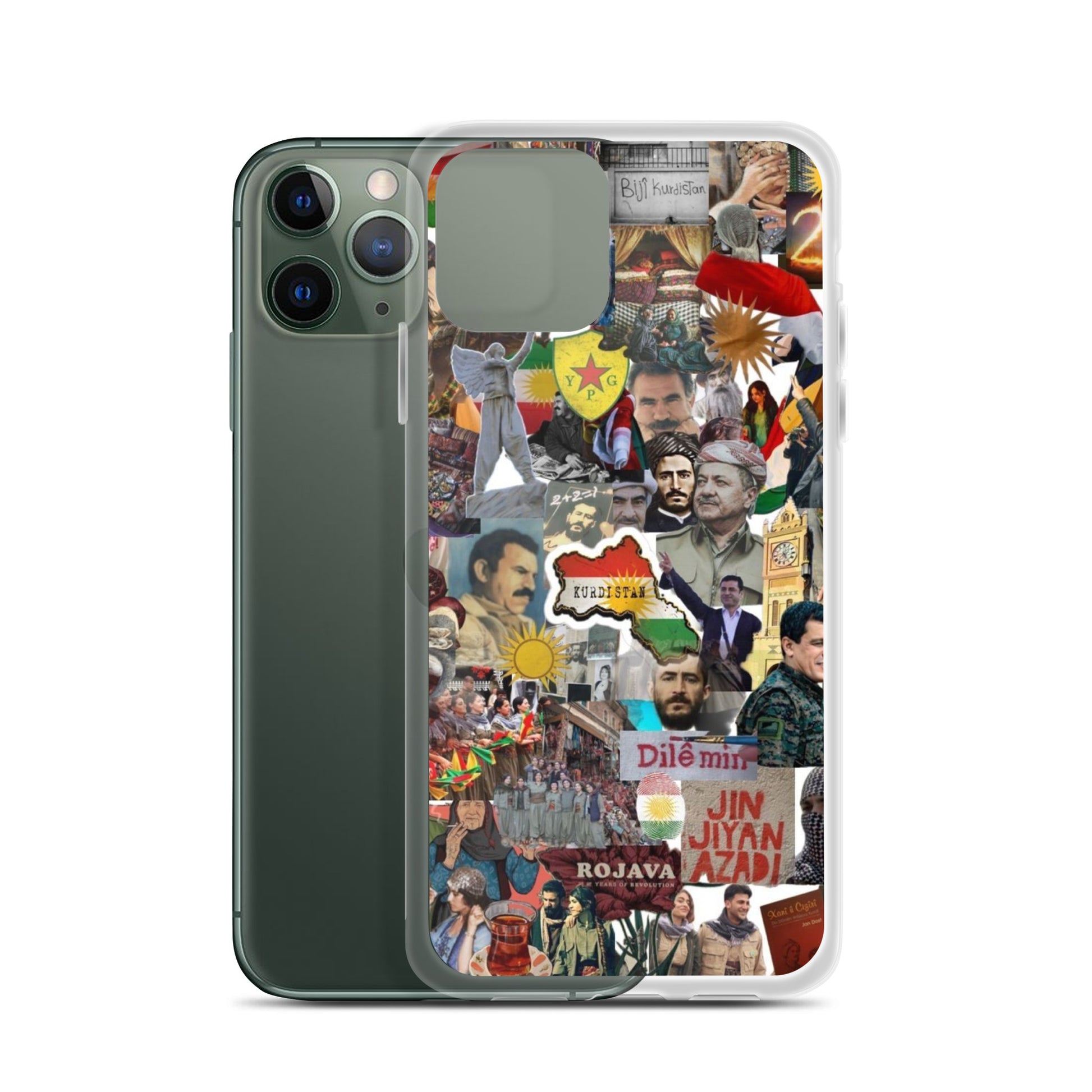 Kurdistan Story Clear iPhone Case | Kurdish 2+2=1 Phone Case - Kurdish Identity Phone Case | MarsoniPrint