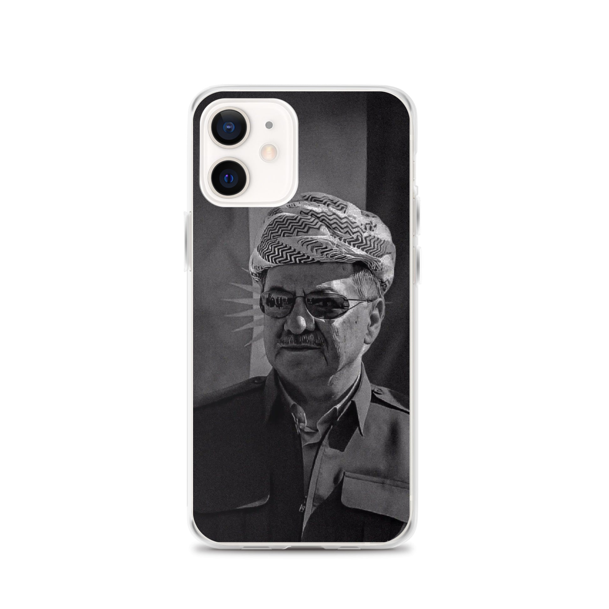 Mesut Barzani Clear iPhone Case | Barzani Kurdish Phone Case - Kurdish Identity Phone Case | MarsoniPrint