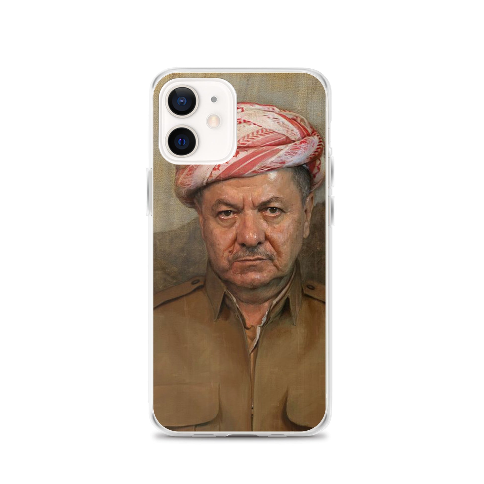Mesut Barzani Clear iPhone Case | Kurdish Leader Phone Case - Kurdish Identity Phone Case | MarsoniPrint