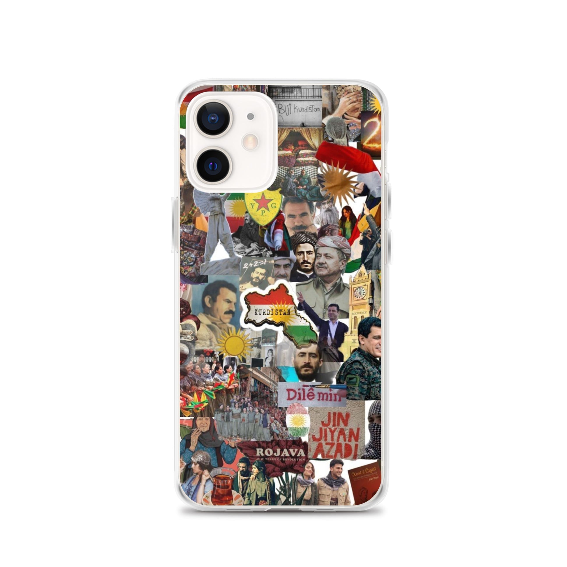 Kurdistan Story Clear iPhone Case | Kurdish 2+2=1 Phone Case - Kurdish Identity Phone Case | MarsoniPrint