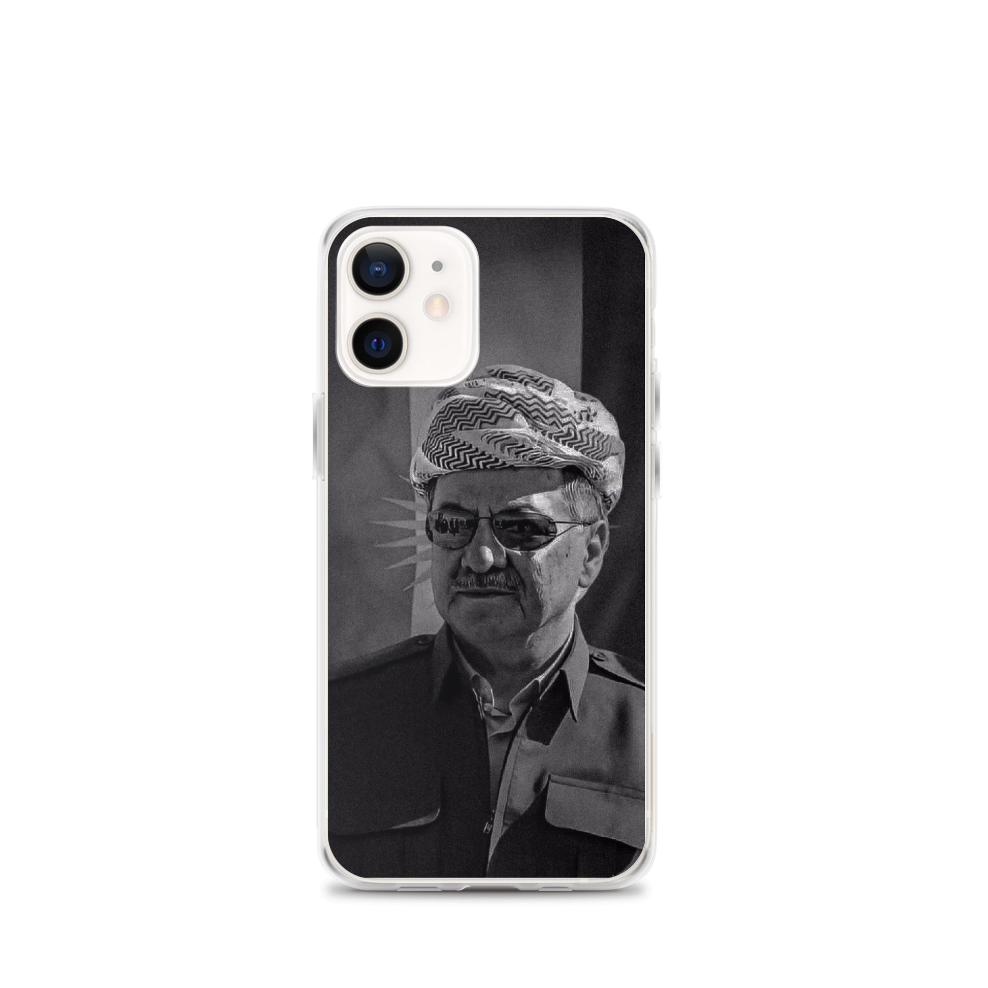 Mesut Barzani Clear iPhone Case | Barzani Kurdish Phone Case - Kurdish Identity Phone Case | MarsoniPrint