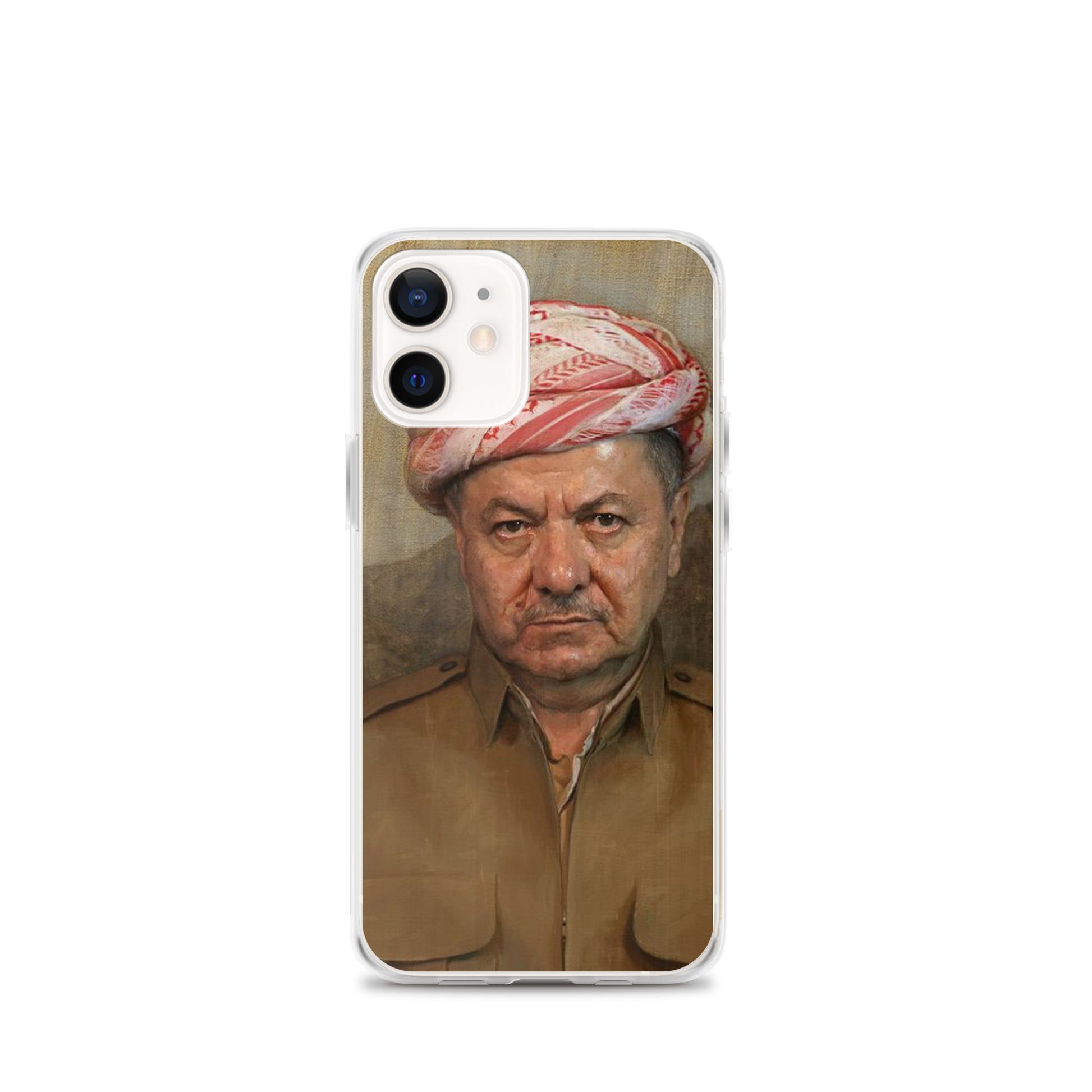 Mesut Barzani Clear iPhone Case | Kurdish Leader Phone Case - Kurdish Identity Phone Case | MarsoniPrint
