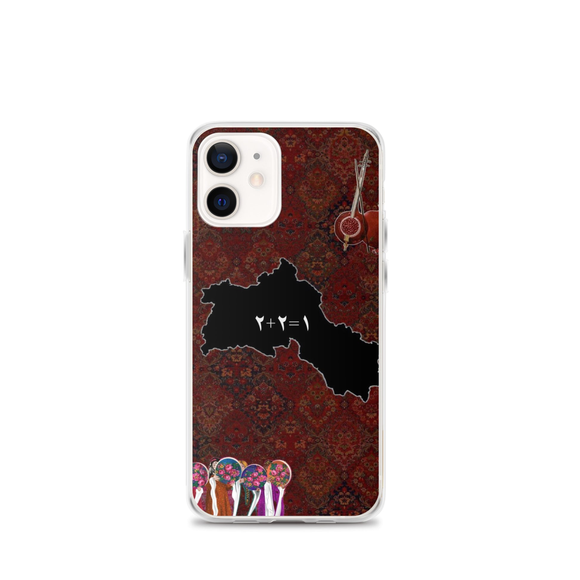 Kurdistan Map Clear iPhone Case | Kurdish 2+2=1 Phone Case - Kurdish Identity Phone Case | MarsoniPrint