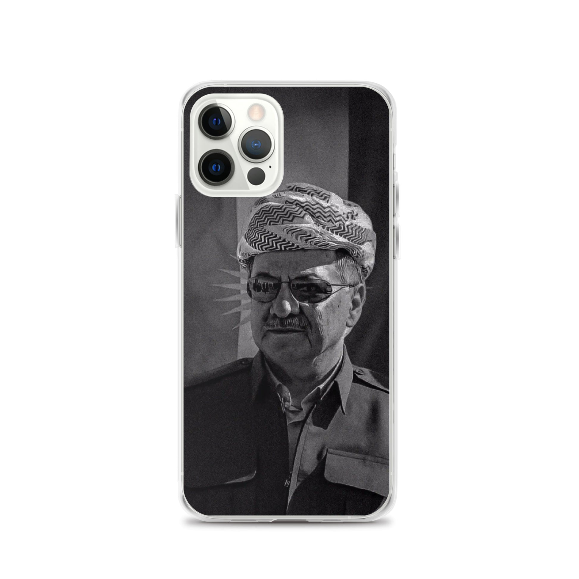 Mesut Barzani Clear iPhone Case | Barzani Kurdish Phone Case - Kurdish Identity Phone Case | MarsoniPrint