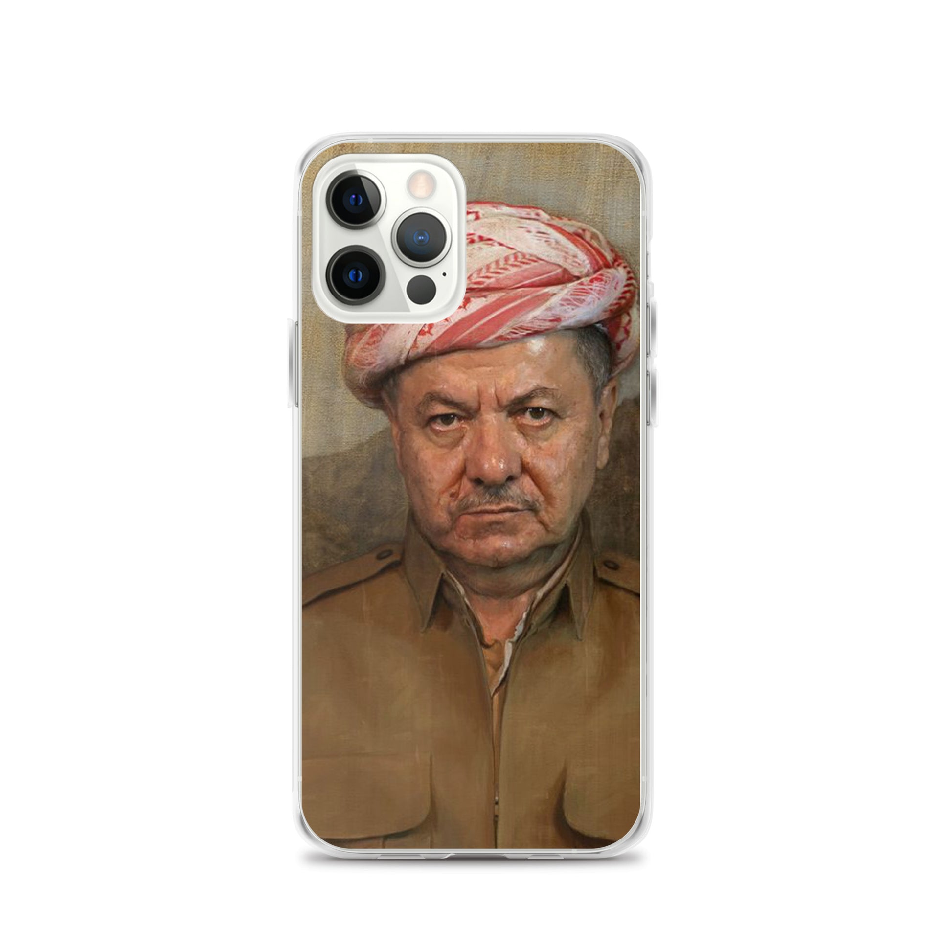 Mesut Barzani Clear iPhone Case | Kurdish Leader Phone Case - Kurdish Identity Phone Case | MarsoniPrint