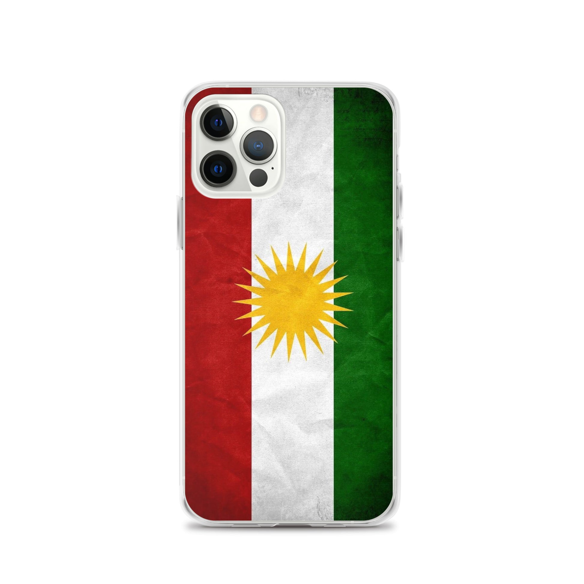 Kurdistan Flag Clear iPhone Case | Kurdish Pride Phone Case - Kurdish Identity Phone Case | MarsoniPrint