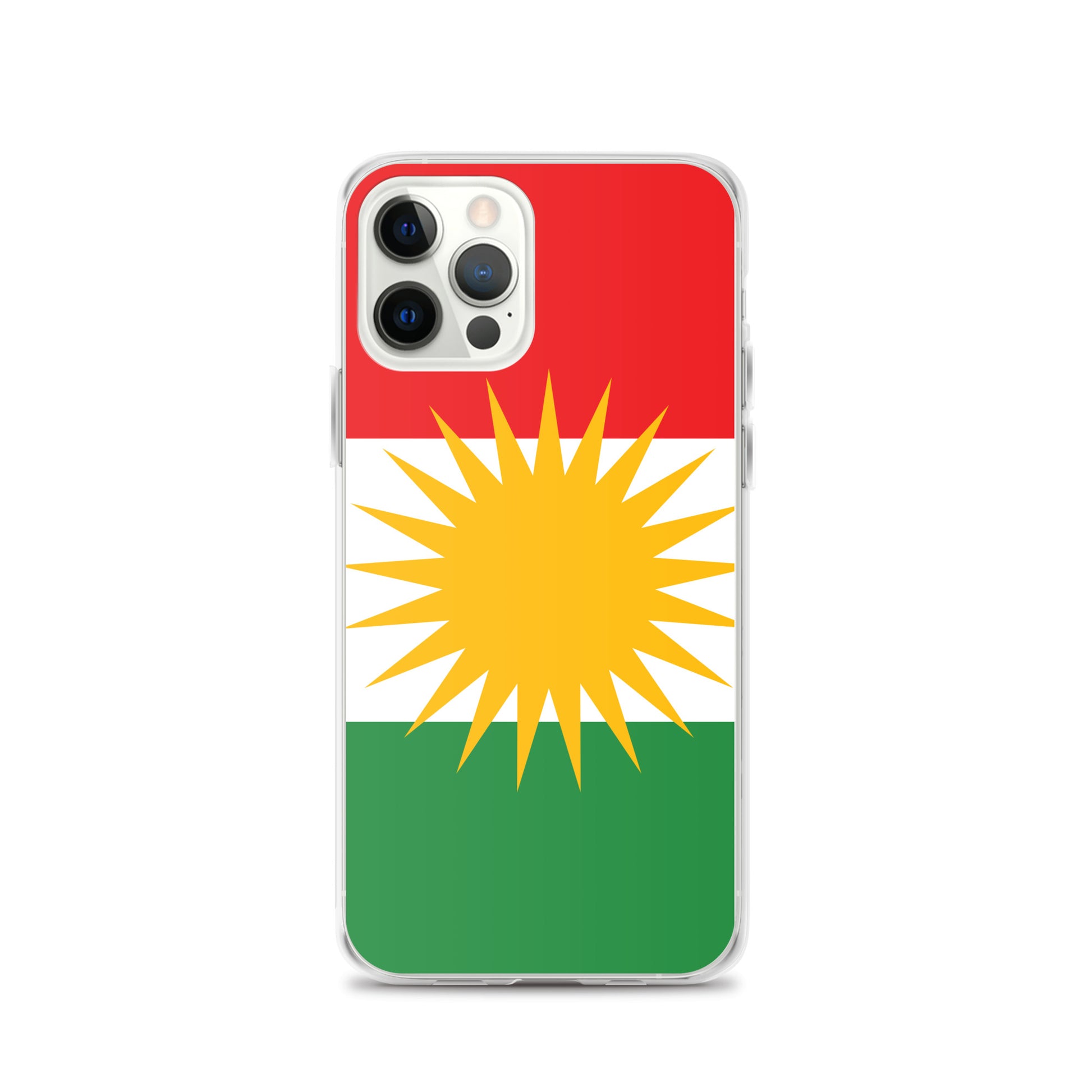 Kurdistan Flag Clear iPhone Case | Kurdish Pride Phone Case - Kurdish Identity Phone Case | MarsoniPrint