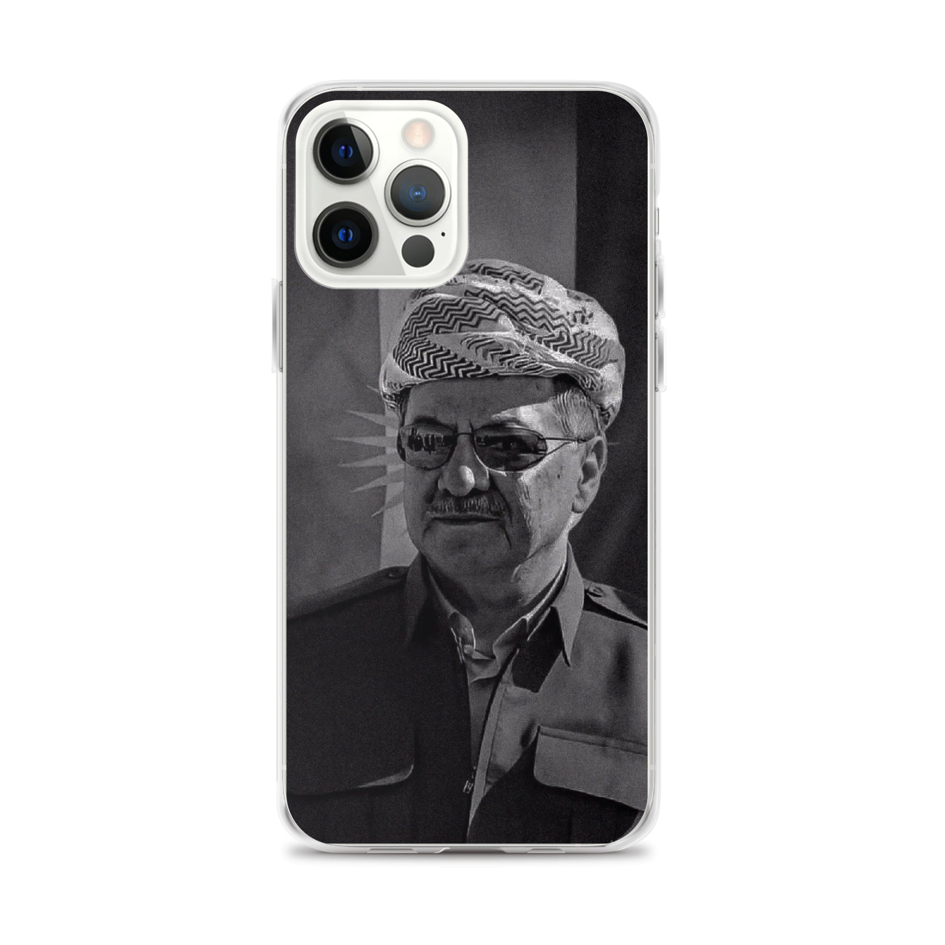 Mesut Barzani Clear iPhone Case | Barzani Kurdish Phone Case - Kurdish Identity Phone Case | MarsoniPrint