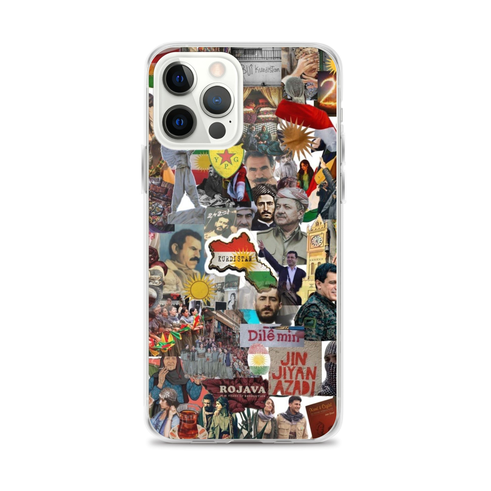 Kurdistan Story Clear iPhone Case | Kurdish 2+2=1 Phone Case - Kurdish Identity Phone Case | MarsoniPrint