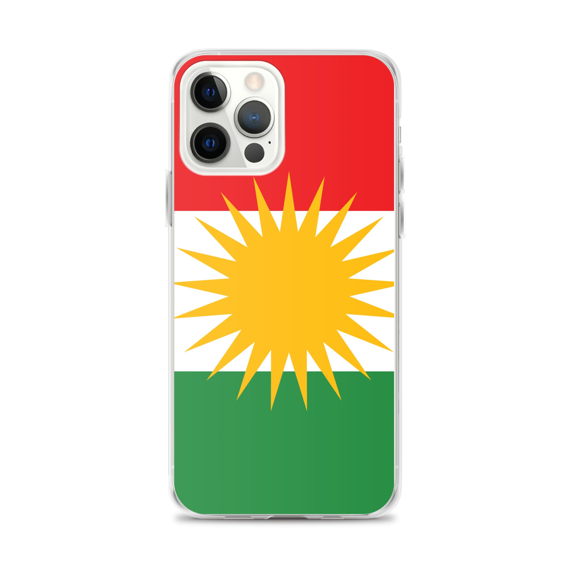 Kurdistan Flag Clear iPhone Case | Kurdish Pride Phone Case - Kurdish Identity Phone Case | MarsoniPrint