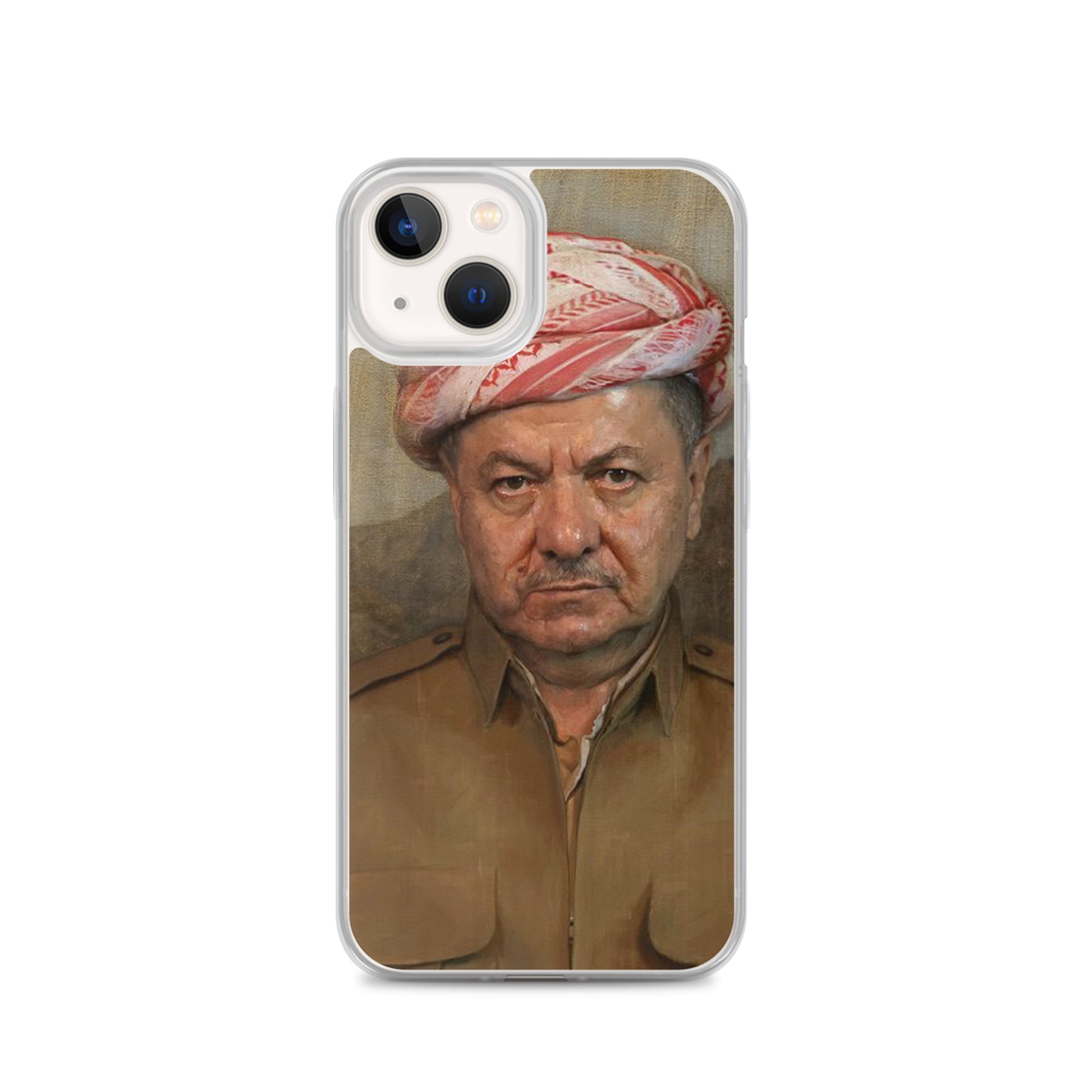 Mesut Barzani Clear iPhone Case | Kurdish Leader Phone Case - Kurdish Identity Phone Case | MarsoniPrint