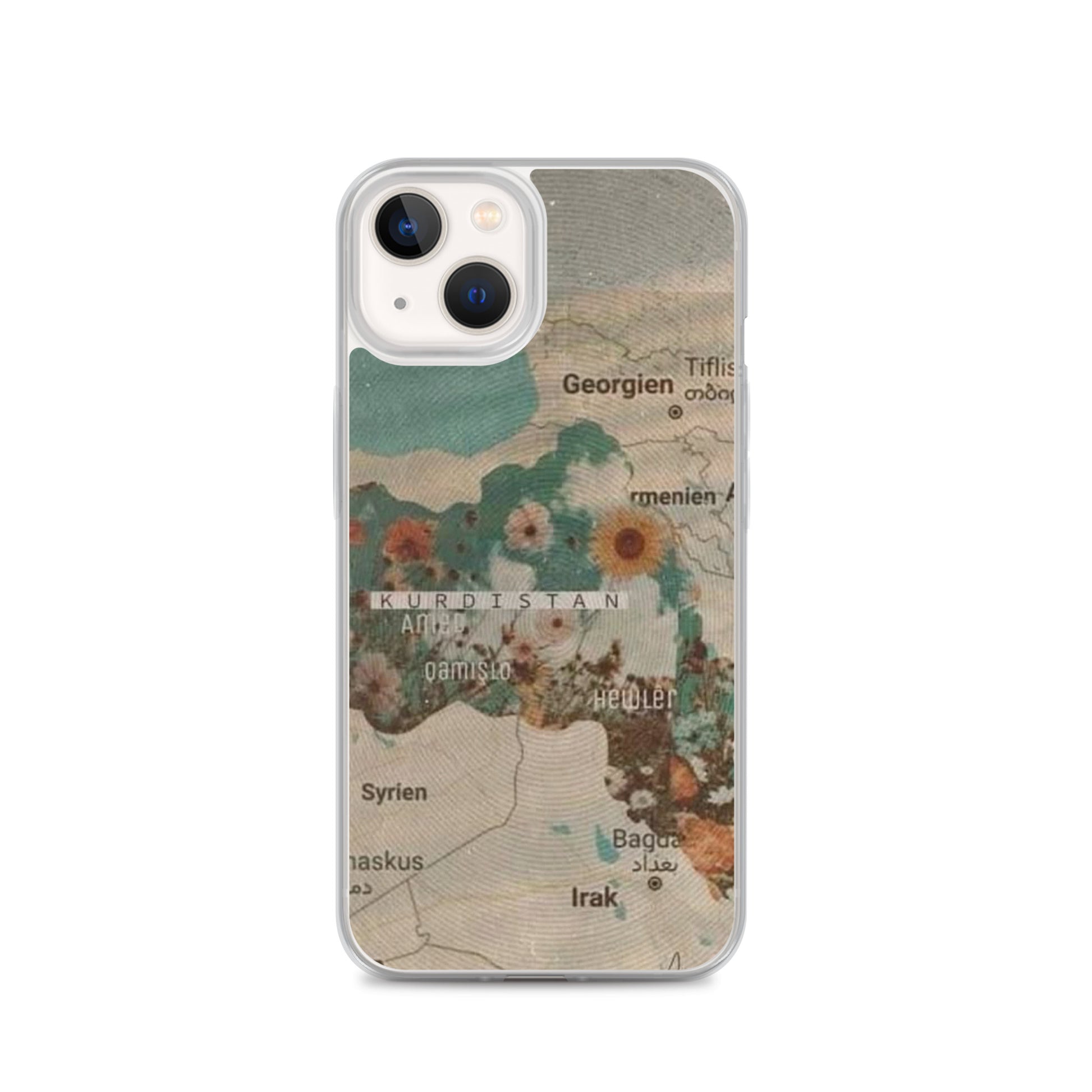 Kurdistan Map Clear iPhone Case | Kurdish Identity Phone Case - Kurdish Identity Phone Case | MarsoniPrint