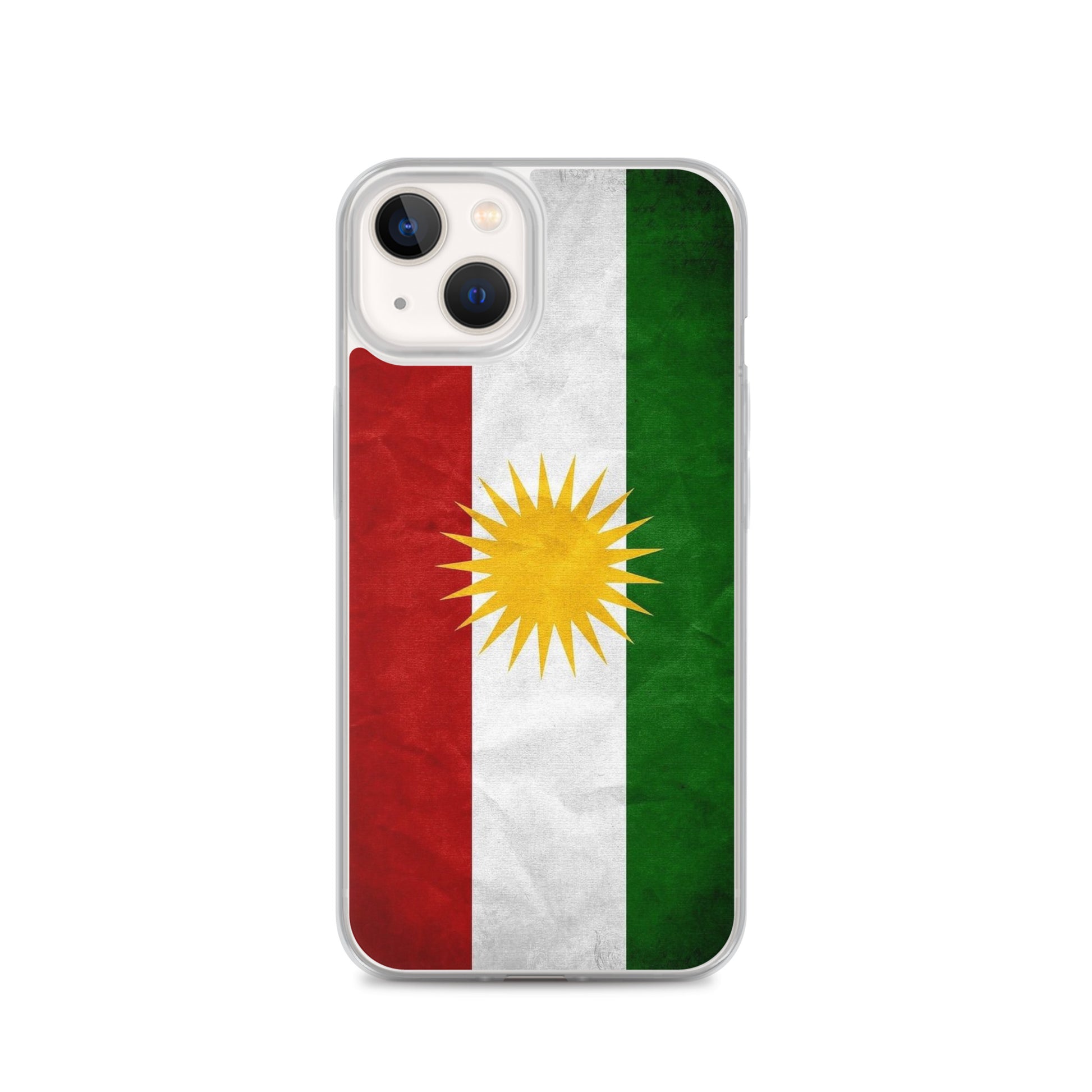 Kurdistan Flag Clear iPhone Case | Kurdish Pride Phone Case - Kurdish Identity Phone Case | MarsoniPrint