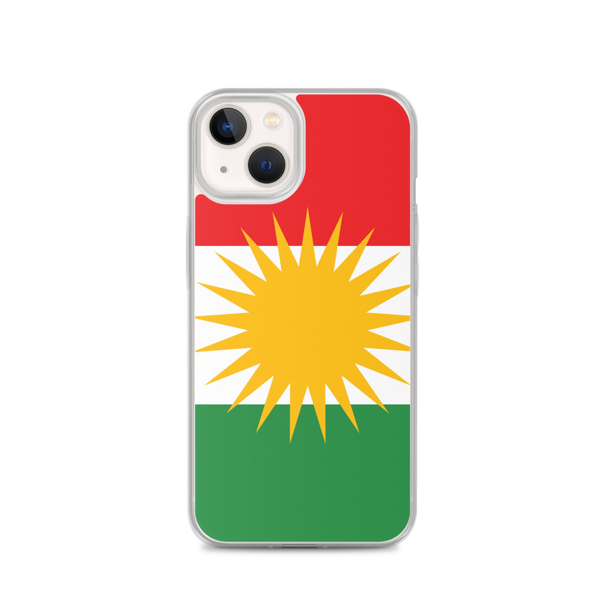 Kurdistan Flag Clear iPhone Case | Kurdish Pride Phone Case - Kurdish Identity Phone Case | MarsoniPrint