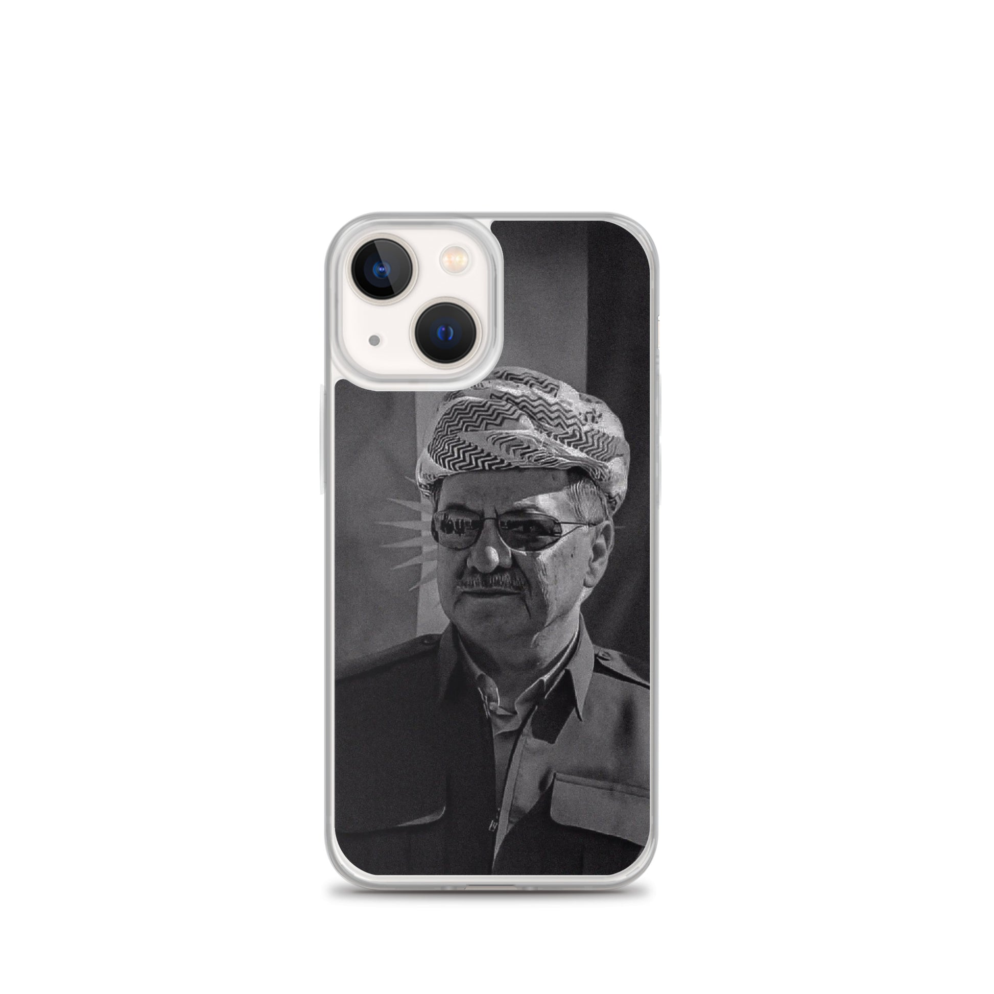 Mesut Barzani Clear iPhone Case | Barzani Kurdish Phone Case - Kurdish Identity Phone Case | MarsoniPrint
