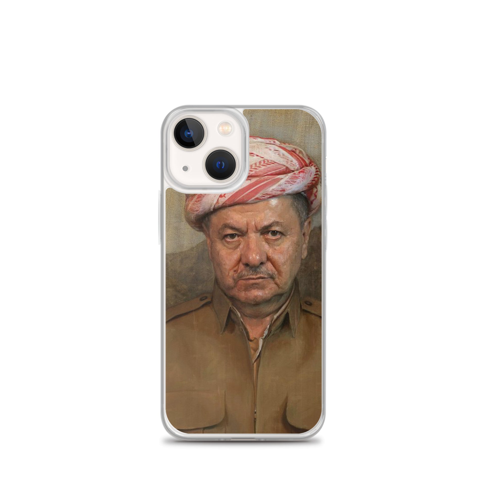 Mesut Barzani Clear iPhone Case | Kurdish Leader Phone Case - Kurdish Identity Phone Case | MarsoniPrint