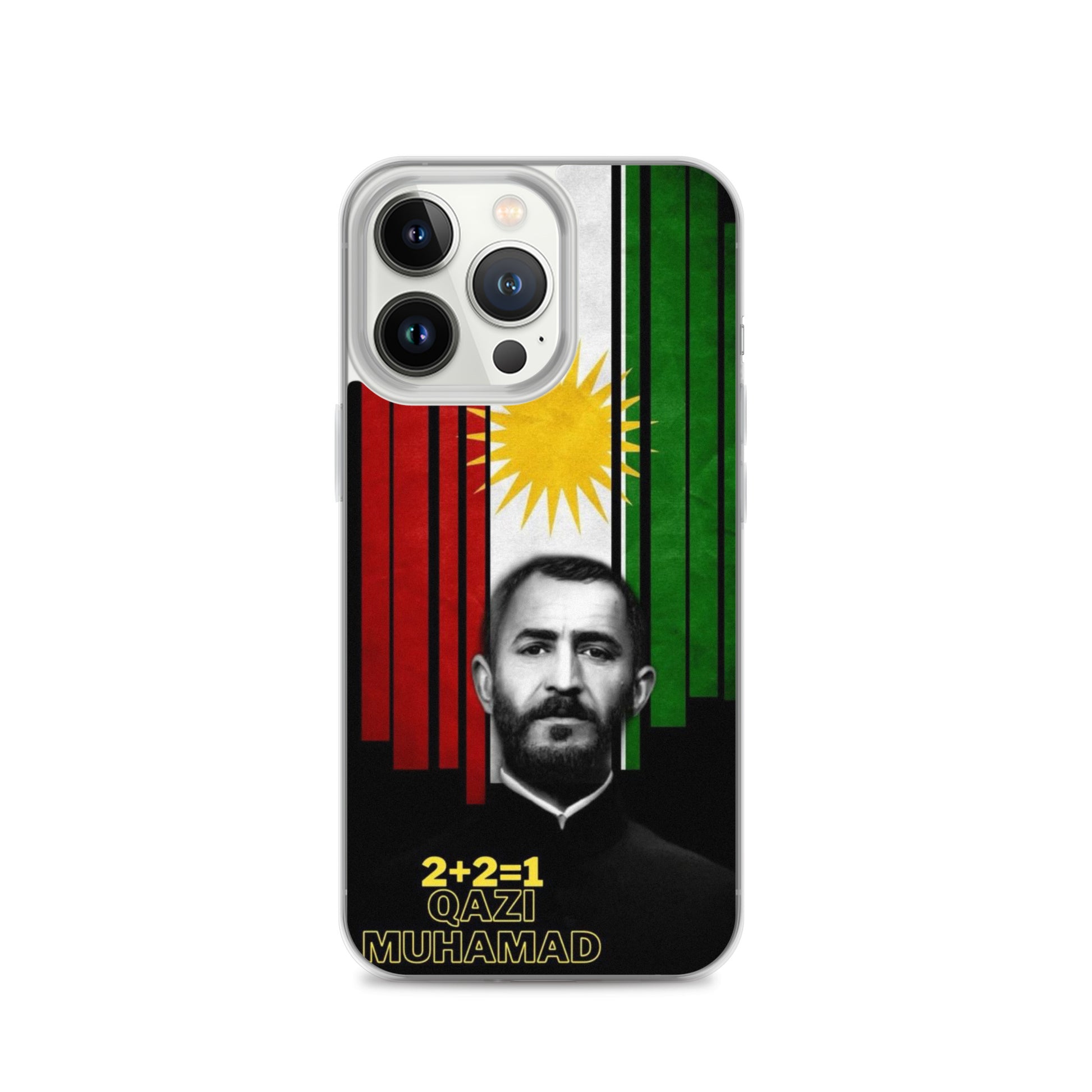 Qazi Muhamad Clear iPhone Case | Kurdish Leader Phone Case - Kurdish Identity Phone Case | MarsoniPrint