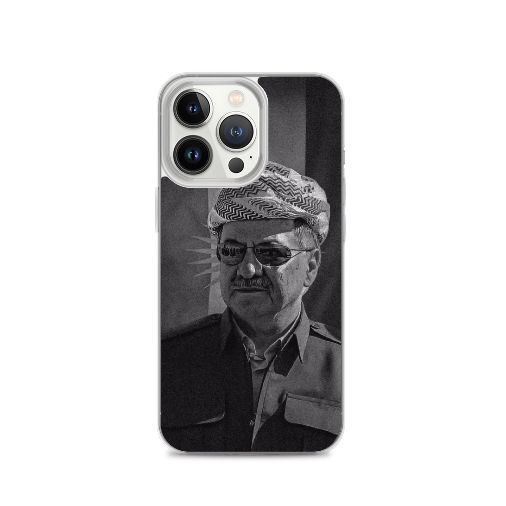Mesut Barzani Clear iPhone Case | Barzani Kurdish Phone Case - Kurdish Identity Phone Case | MarsoniPrint
