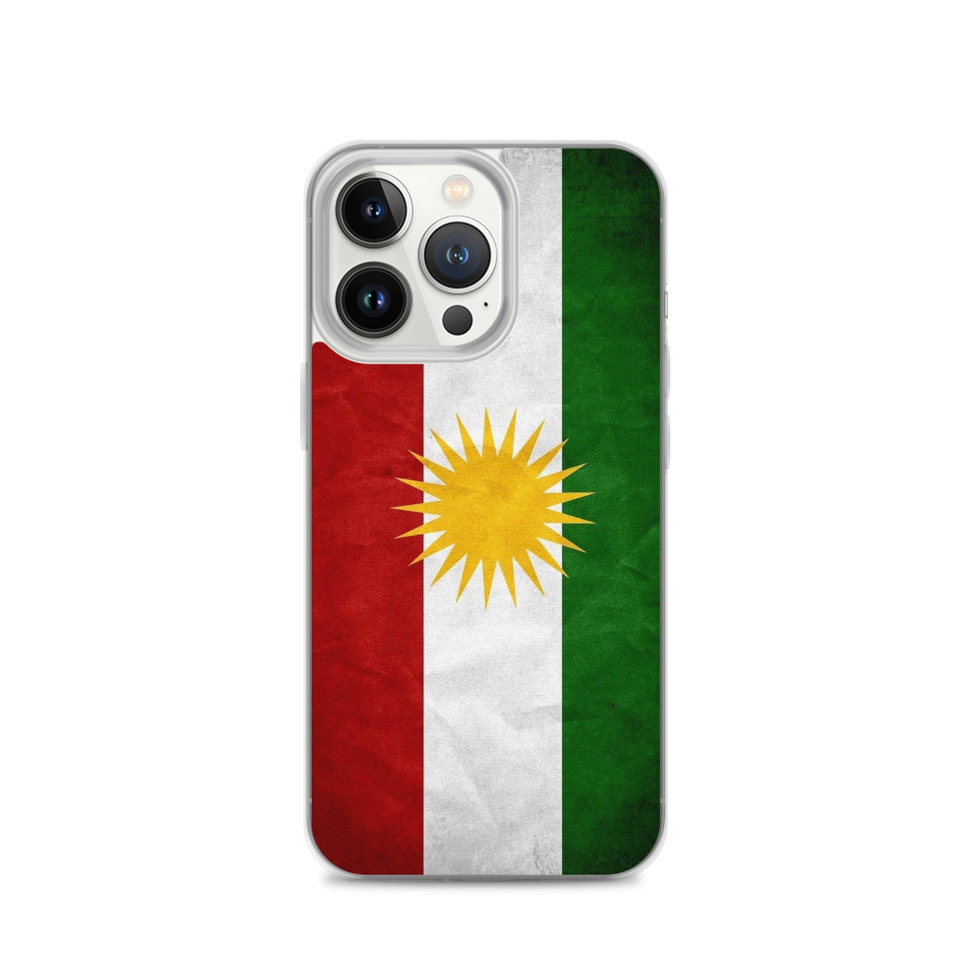 Kurdistan Flag Clear iPhone Case | Kurdish Pride Phone Case - Kurdish Identity Phone Case | MarsoniPrint