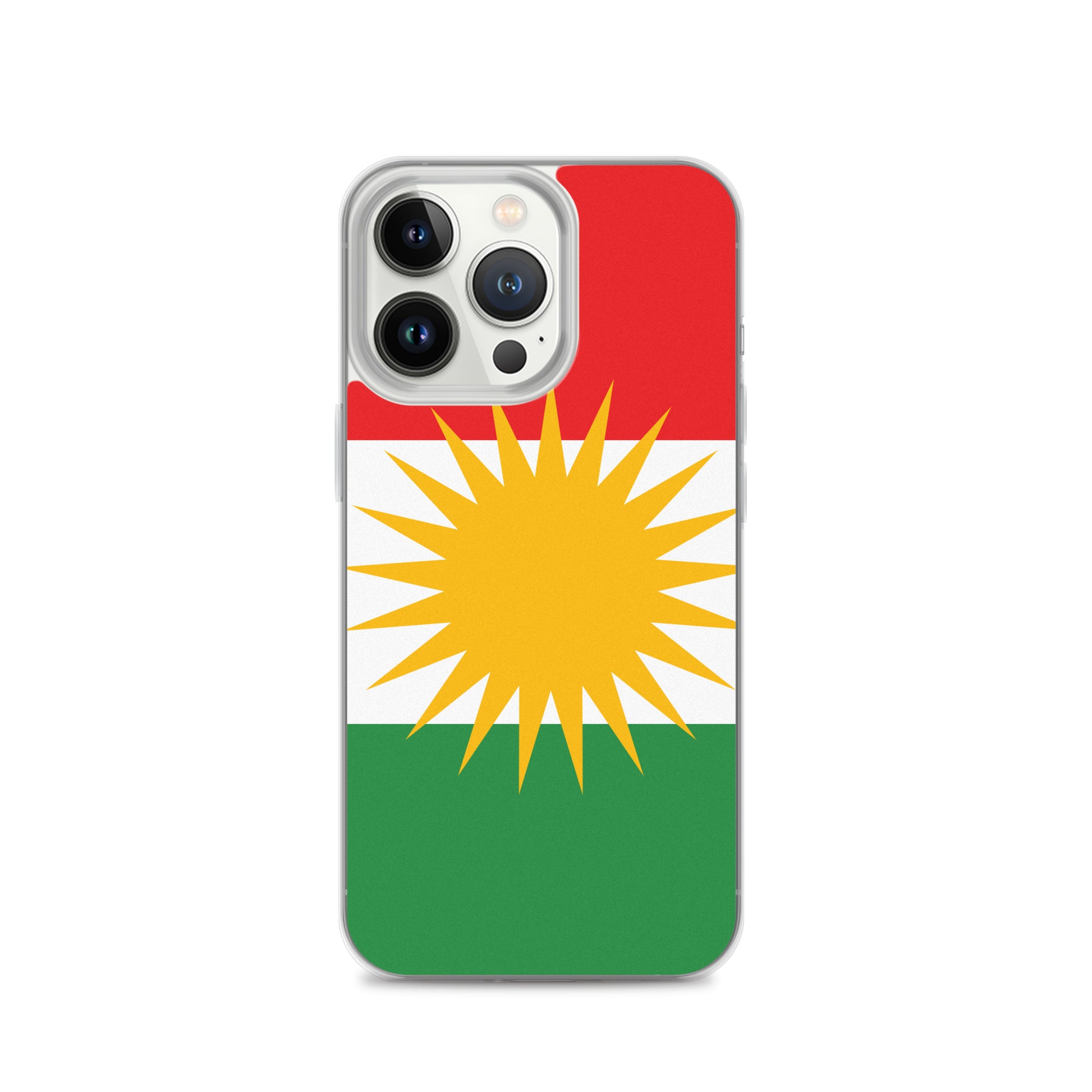Kurdistan Flag Clear iPhone Case | Kurdish Pride Phone Case - Kurdish Identity Phone Case | MarsoniPrint