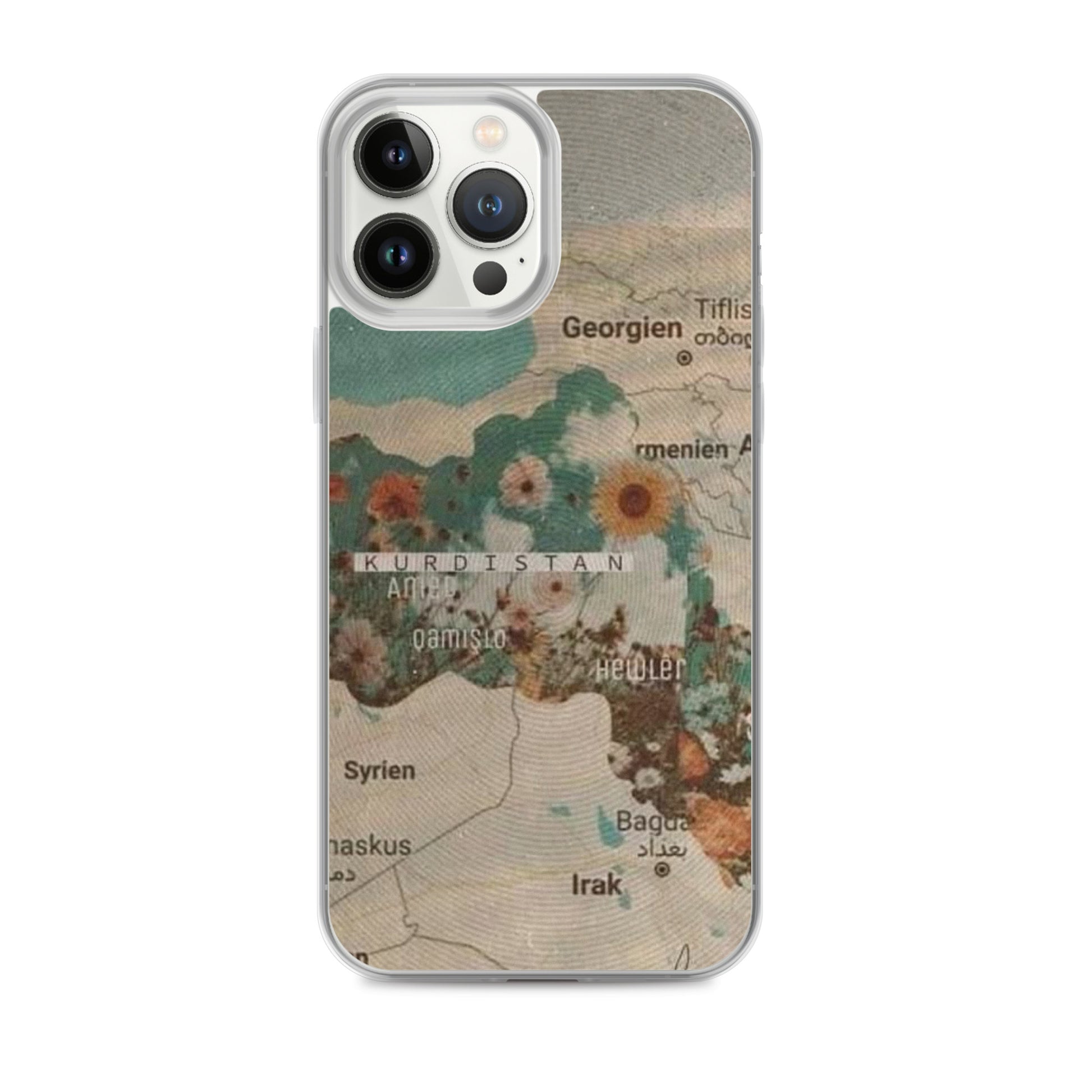 Kurdistan Map Clear iPhone Case | Kurdish Identity Phone Case - Kurdish Identity Phone Case | MarsoniPrint