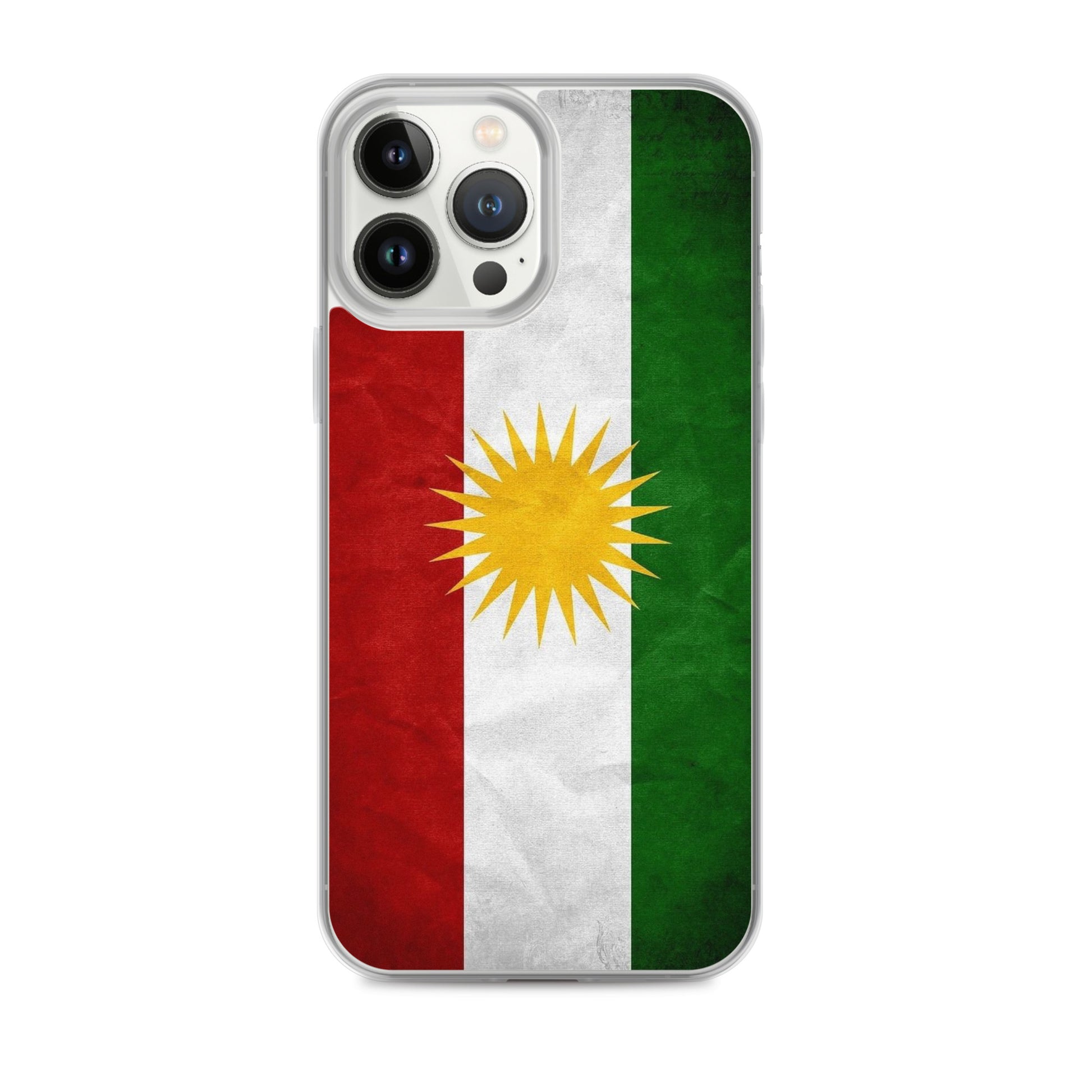 Kurdistan Flag Clear iPhone Case | Kurdish Pride Phone Case - Kurdish Identity Phone Case | MarsoniPrint