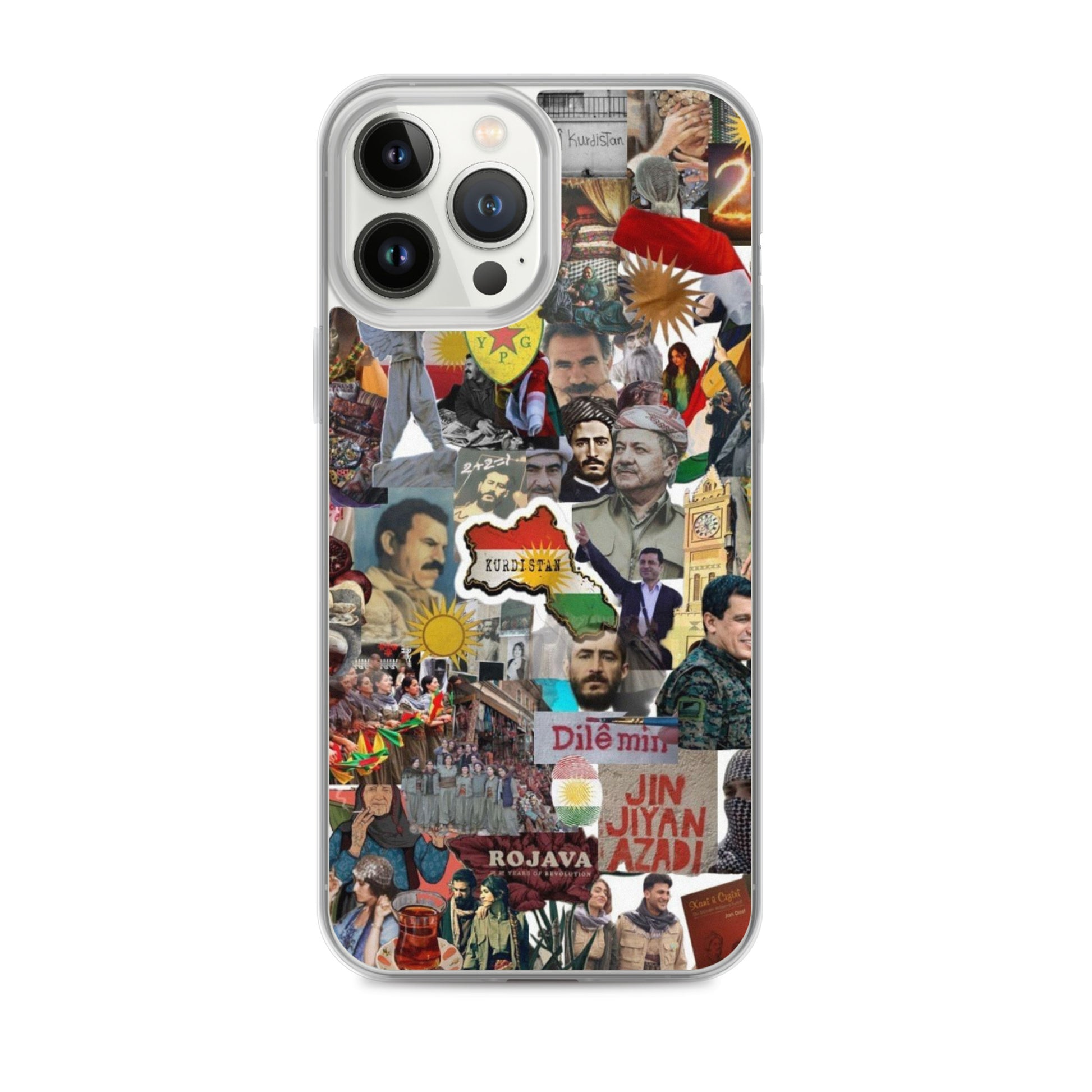 Kurdistan Story Clear iPhone Case | Kurdish 2+2=1 Phone Case - Kurdish Identity Phone Case | MarsoniPrint