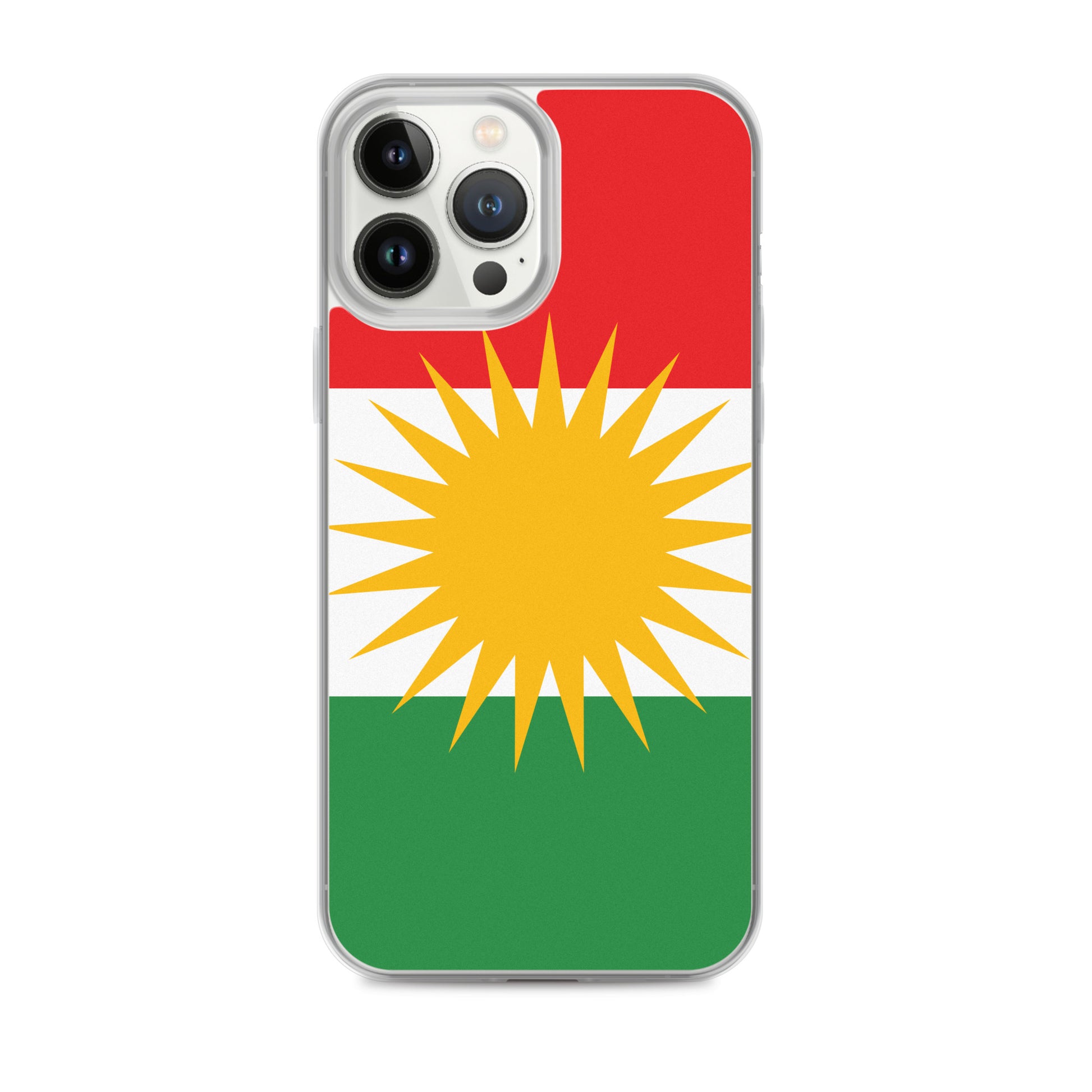 Kurdistan Flag Clear iPhone Case | Kurdish Pride Phone Case - Kurdish Identity Phone Case | MarsoniPrint