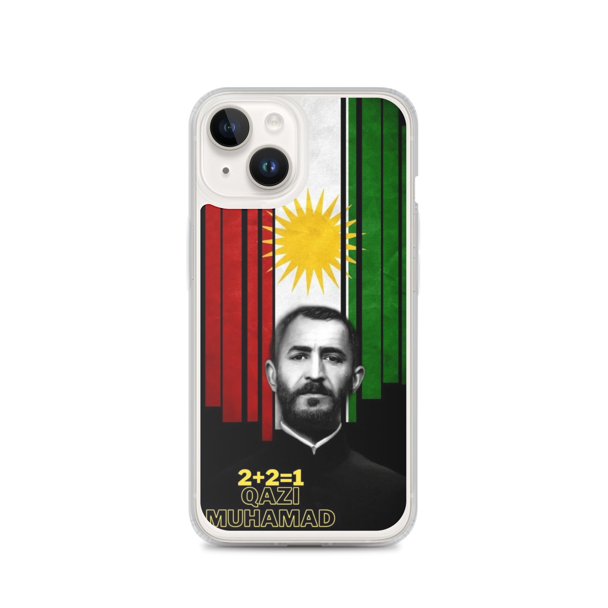 Qazi Muhamad Clear iPhone Case | Kurdish Leader Phone Case - Kurdish Identity Phone Case | MarsoniPrint