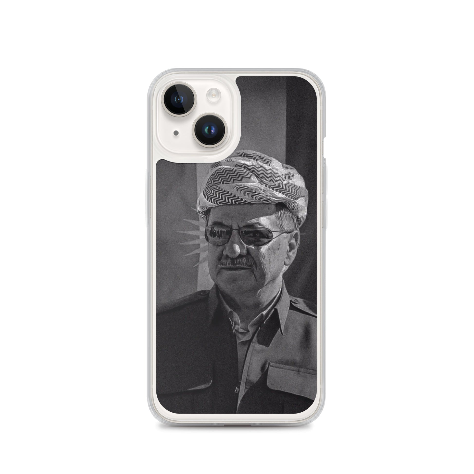 Mesut Barzani Clear iPhone Case | Barzani Kurdish Phone Case - Kurdish Identity Phone Case | MarsoniPrint
