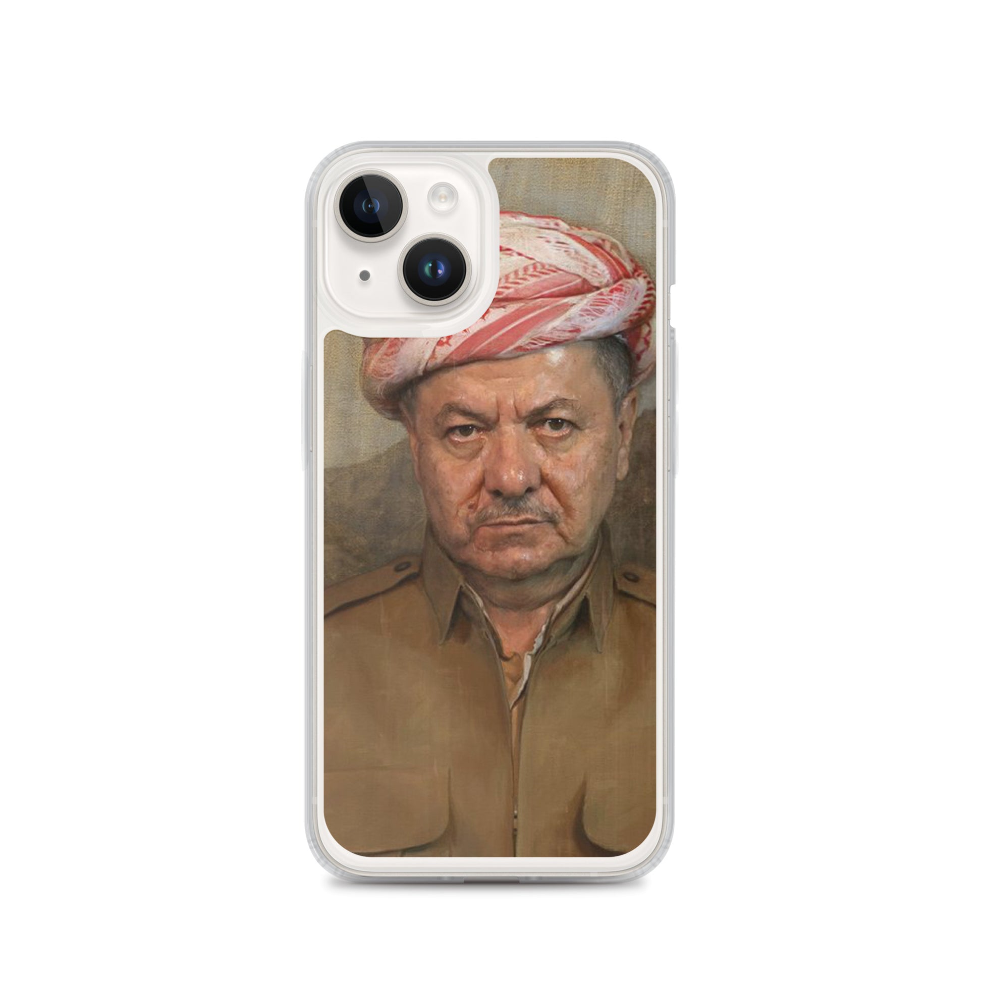 Mesut Barzani Clear iPhone Case | Kurdish Leader Phone Case - Kurdish Identity Phone Case | MarsoniPrint