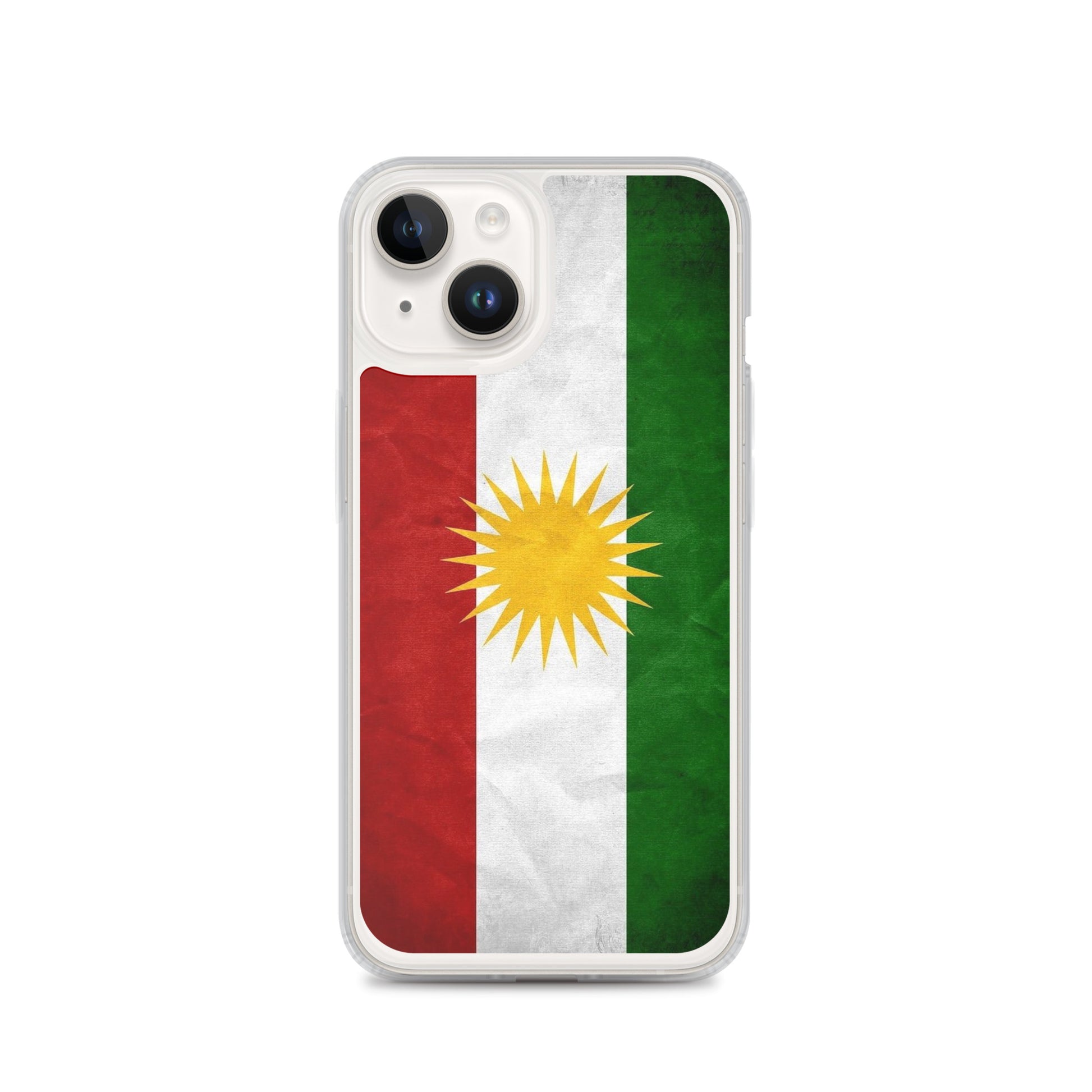 Kurdistan Flag Clear iPhone Case | Kurdish Pride Phone Case - Kurdish Identity Phone Case | MarsoniPrint