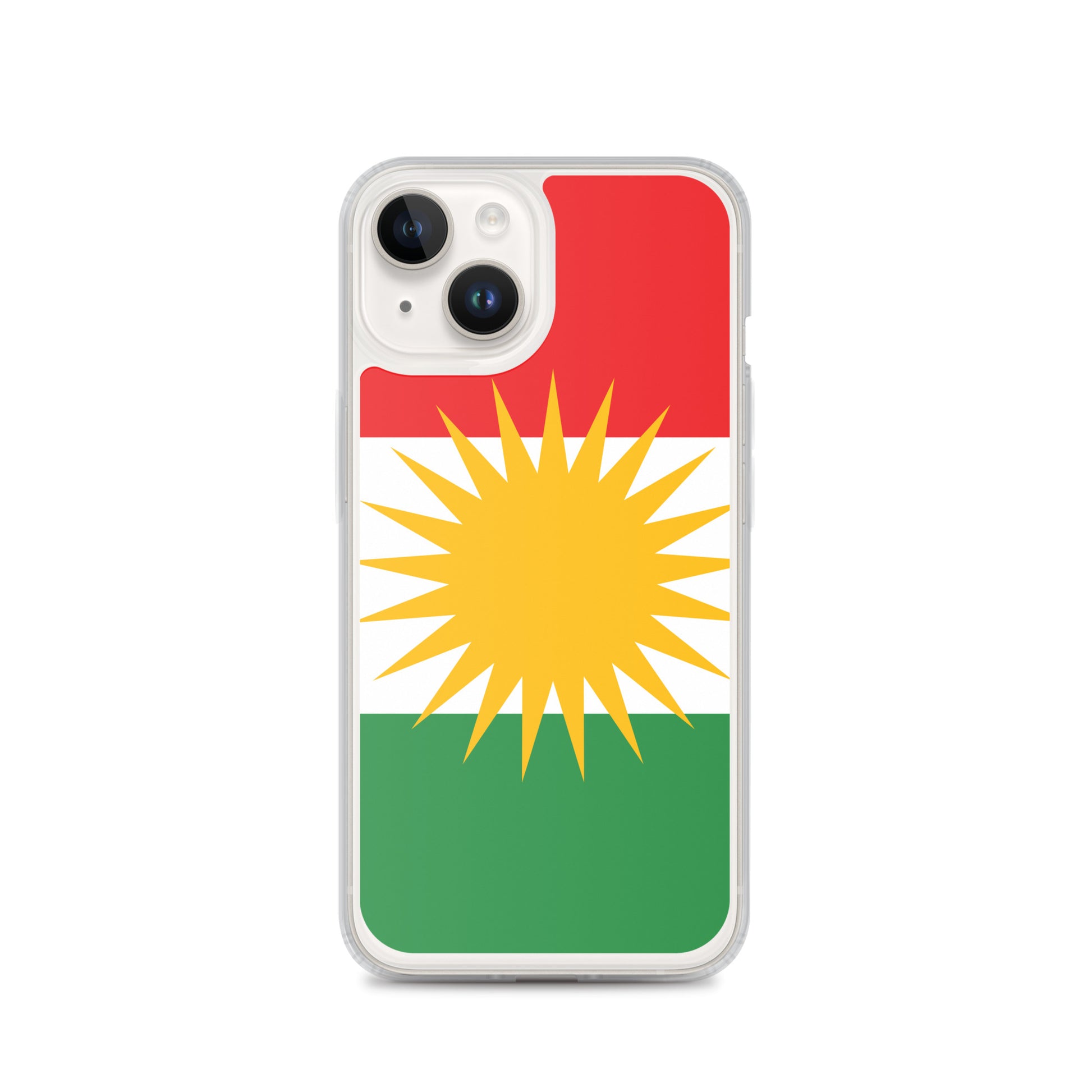 Kurdistan Flag Clear iPhone Case | Kurdish Pride Phone Case - Kurdish Identity Phone Case | MarsoniPrint