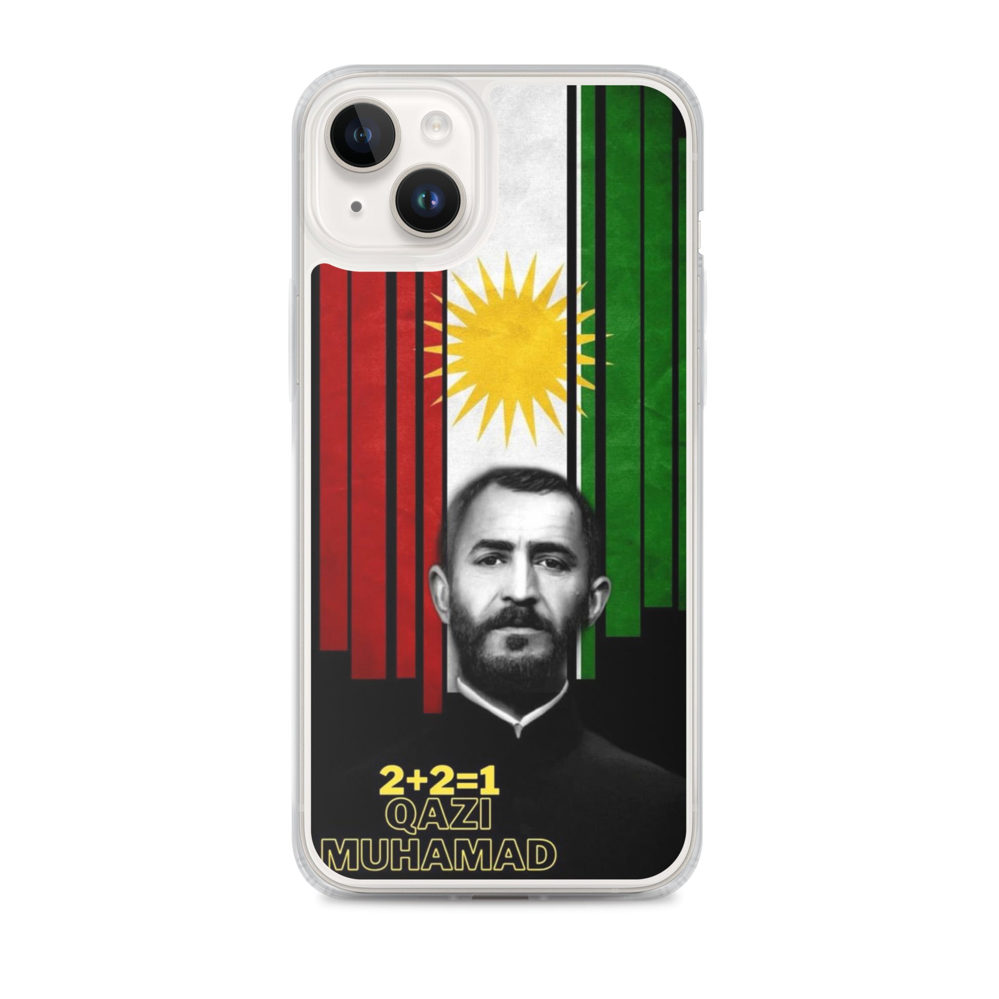 Qazi Muhamad Clear iPhone Case | Kurdish Leader Phone Case - Kurdish Identity Phone Case | MarsoniPrint