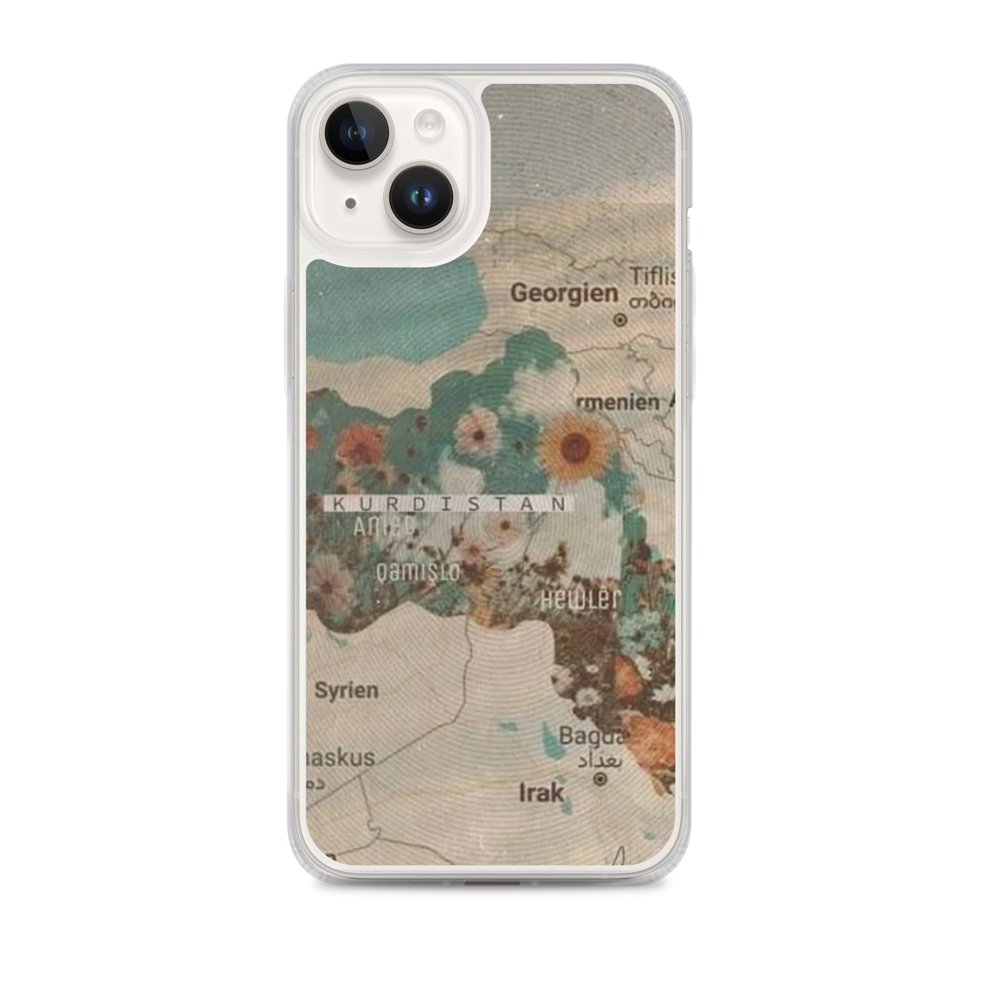 Kurdistan Map Clear iPhone Case | Kurdish Identity Phone Case - Kurdish Identity Phone Case | MarsoniPrint