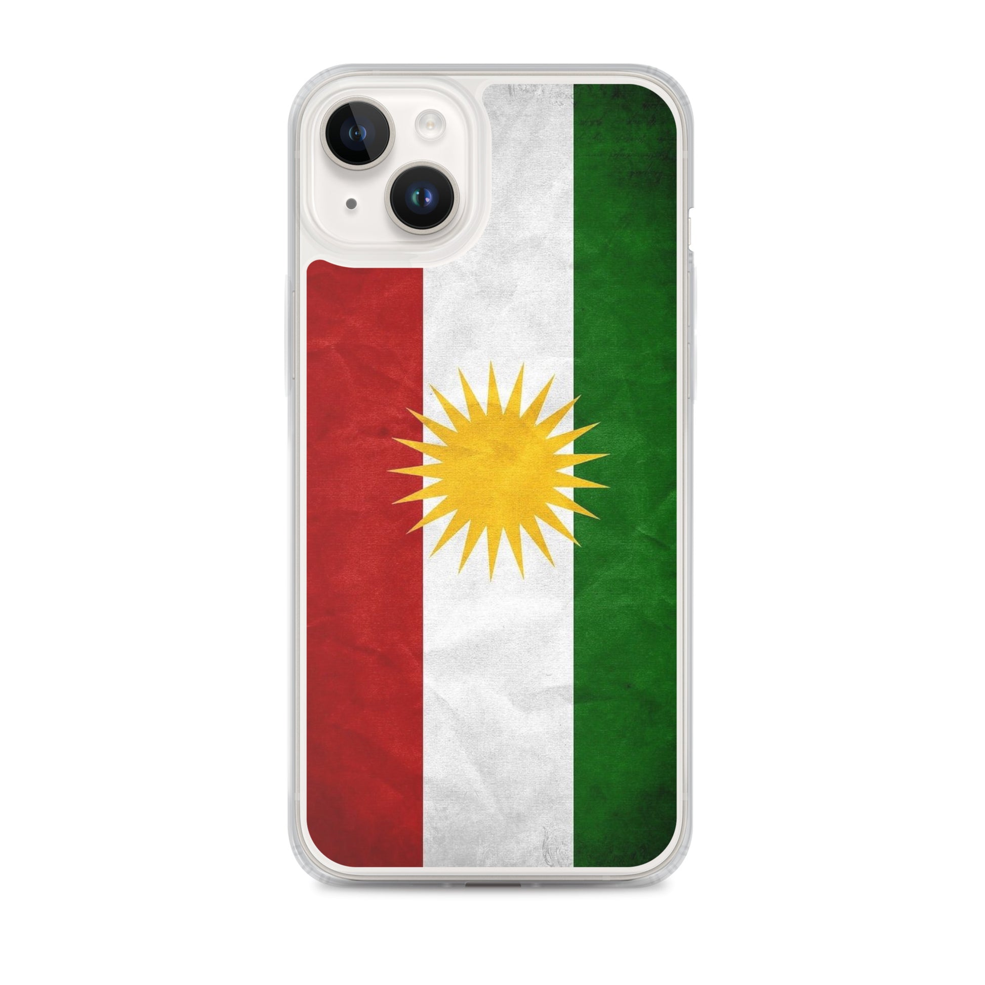 Kurdistan Flag Clear iPhone Case | Kurdish Pride Phone Case - Kurdish Identity Phone Case | MarsoniPrint